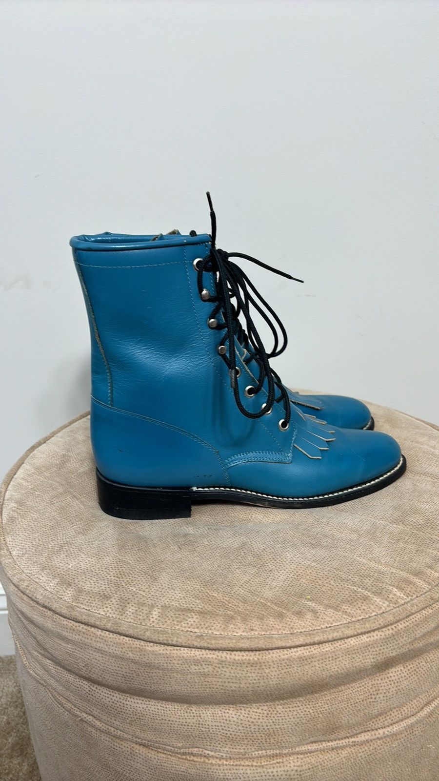 Justin Boots × Vintage Vintage Justin Diamond J Boots Size US 6.5 / IT 36.5 - 3 Thumbnail