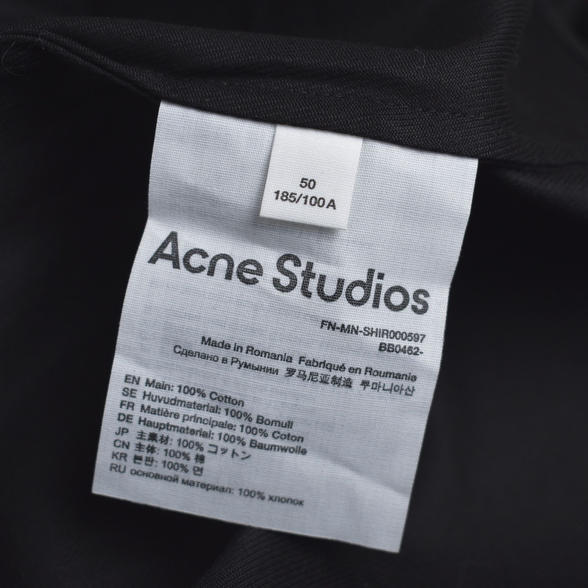 Acne Studios ACNE STUDIOS BLACK COTTON SHIRT JACKET LIKE NEW Size US M / EU 48-50 / 2 - 3 Thumbnail