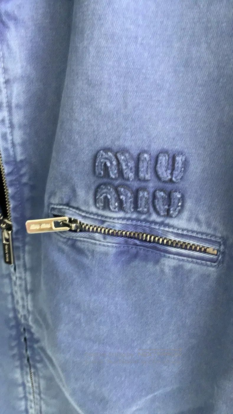 Miu Miu Miu Miu 38 Early spring corduroy collar blue tooling cotton Size M / US 6-8 / IT 42-44 - 7 Thumbnail