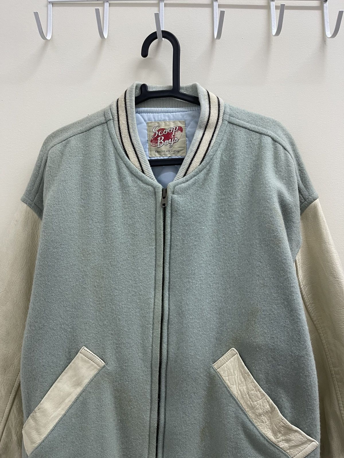 Vintage Scoop Boys Club Wool Leather Varsity Jacket Size US L / EU 52-54 / 3 - 6 Thumbnail