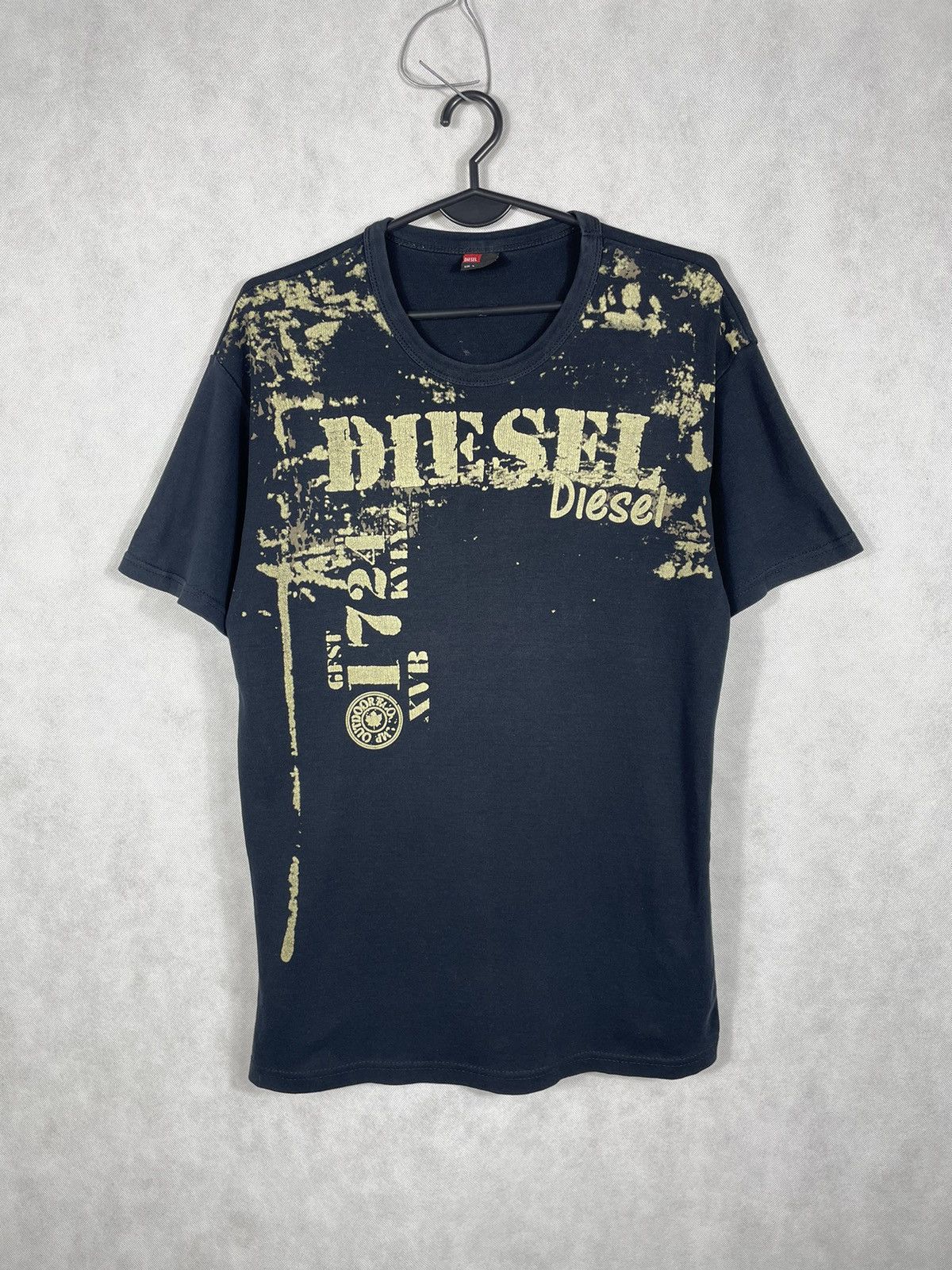 Diesel 🔥 Diesel Spell Out Big Logo Navy T-Shirt Vintage 90s Tee Size US M / EU 48-50 / 2 - 1 Thumbnail