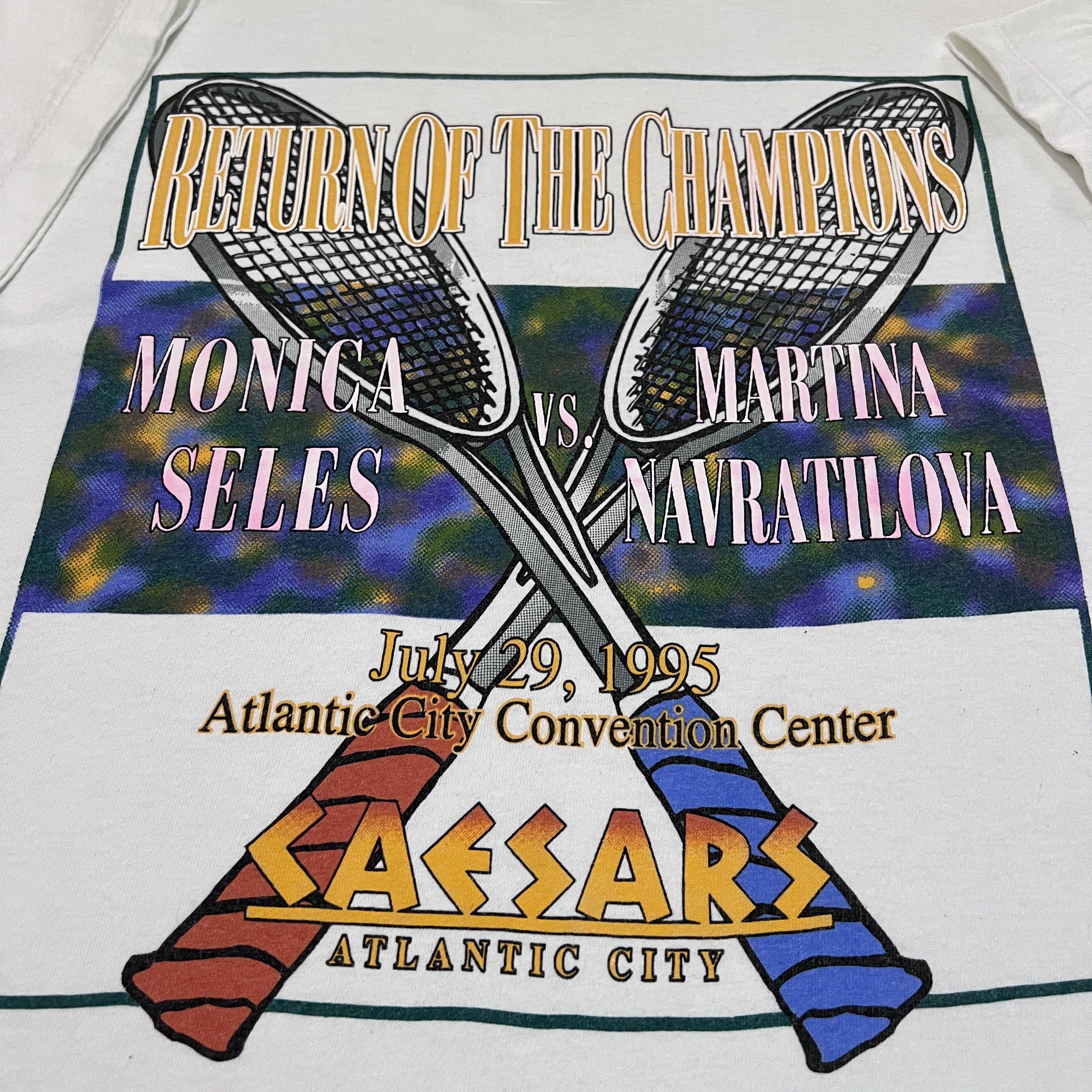 Vintage Vintage 90s Champions Monica Seles Martina Navratilova Tee Size US M / EU 48-50 / 2 - 2 Thumbnail