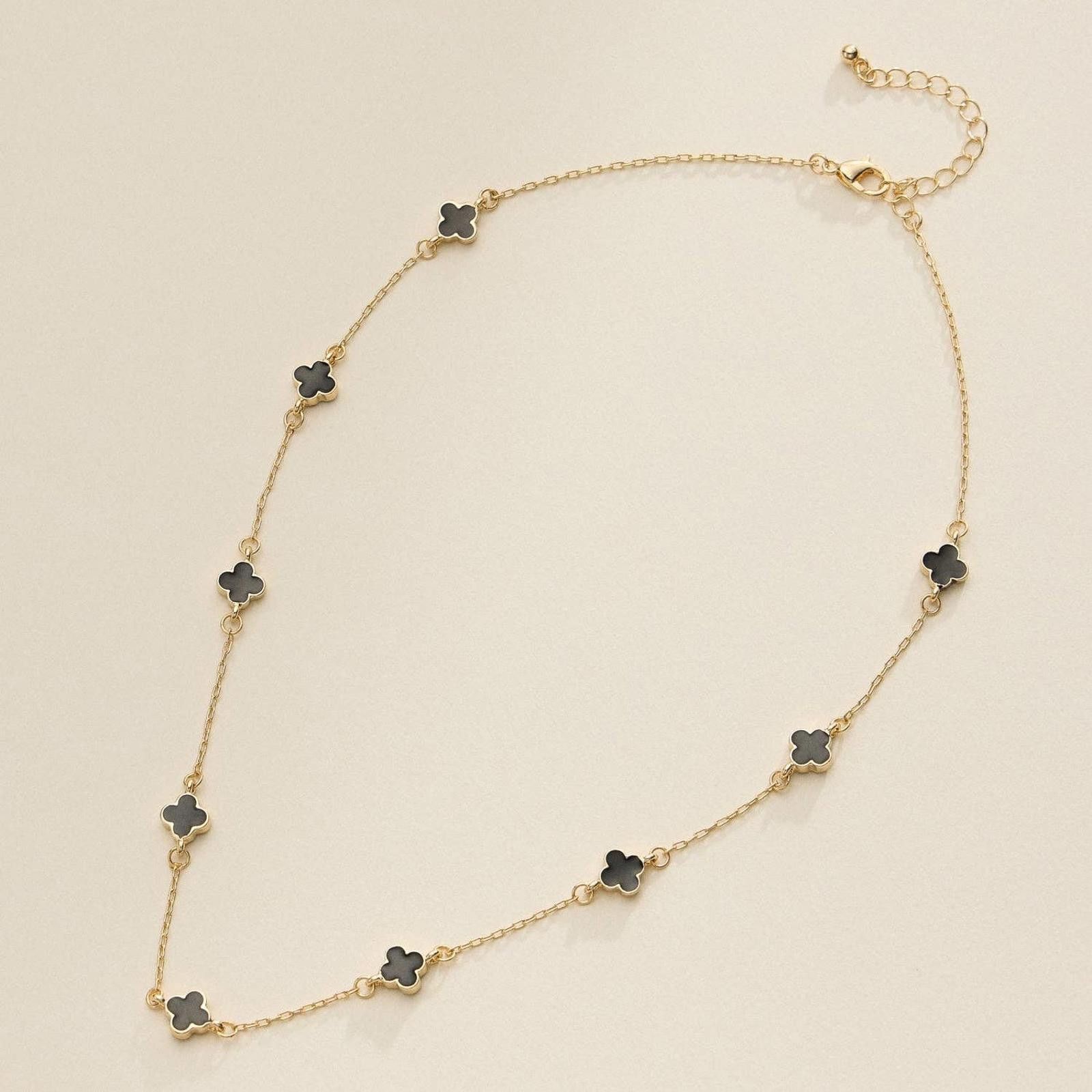 Other Gold Charm Necklace with Enamel Accents Elegant Necklace Size ONE SIZE - 3 Thumbnail