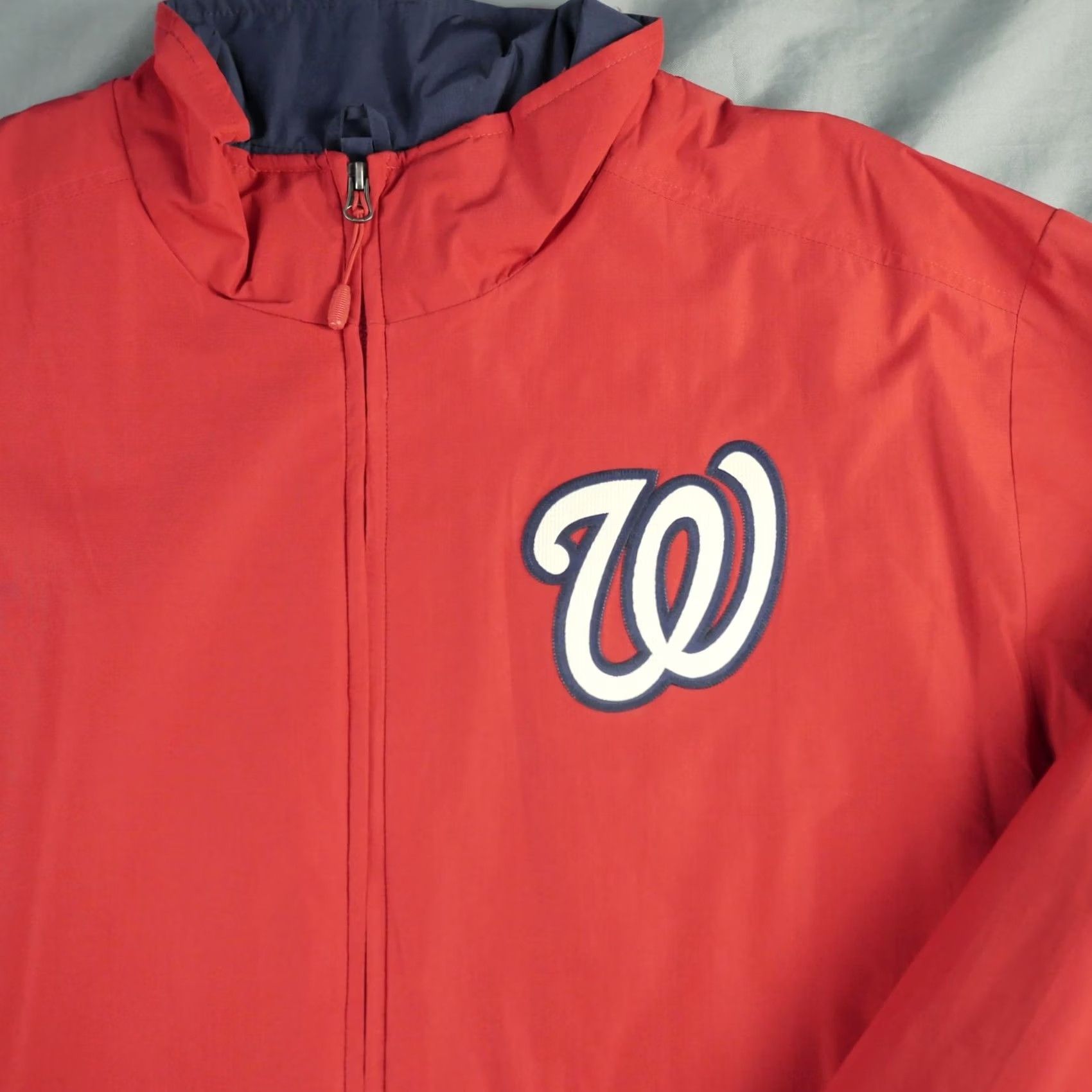 MLB Washington Nationals Jacket Mens XL Red Majestic MLB Full Zip Authentic 2014 Size US XL / EU 56 / 4 - 2 Thumbnail