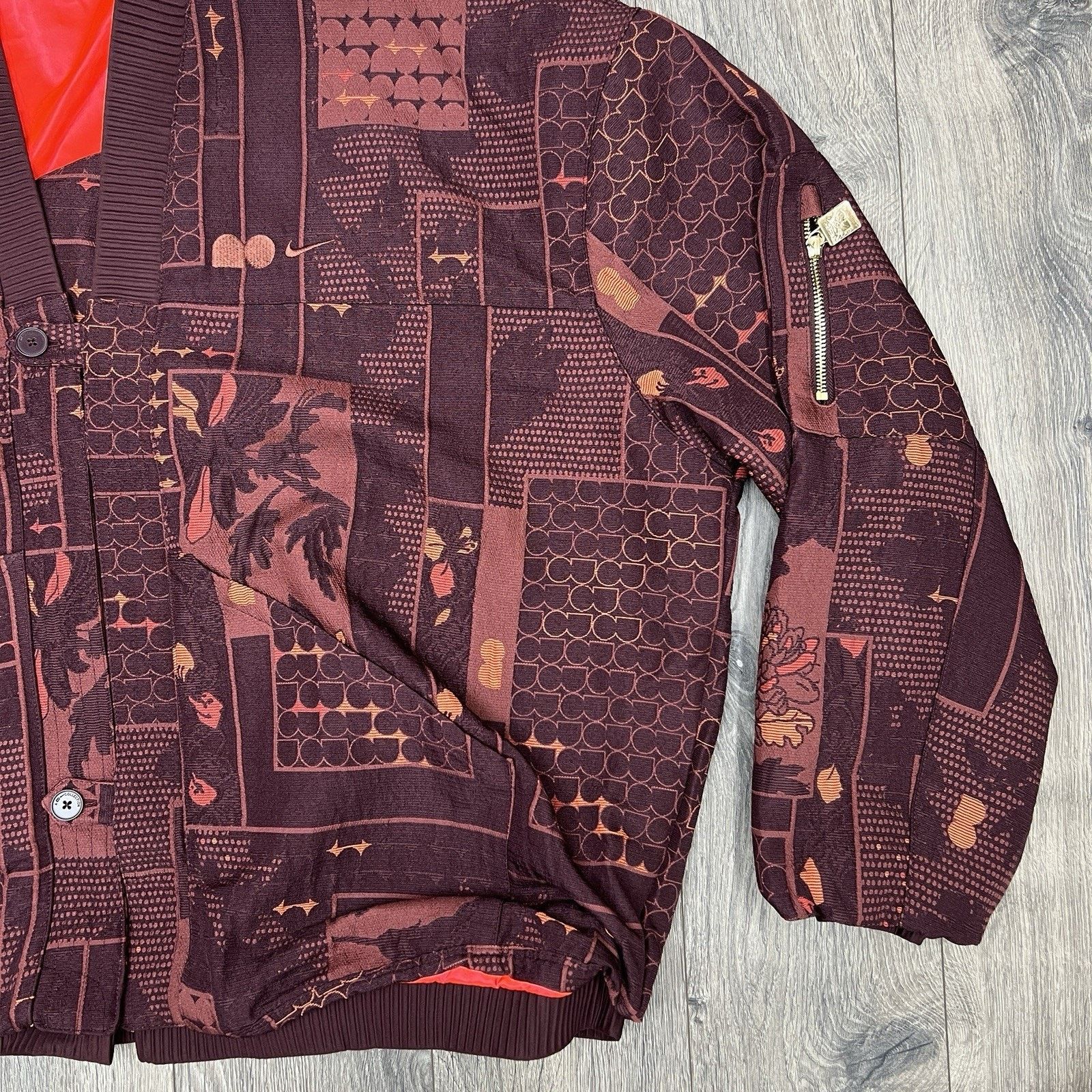 Nike Nike Naomi Osaka Jacket Size XL Womens Jacquard Burgundy Size XL / US 12-14 / IT 48-50 - 8 Thumbnail