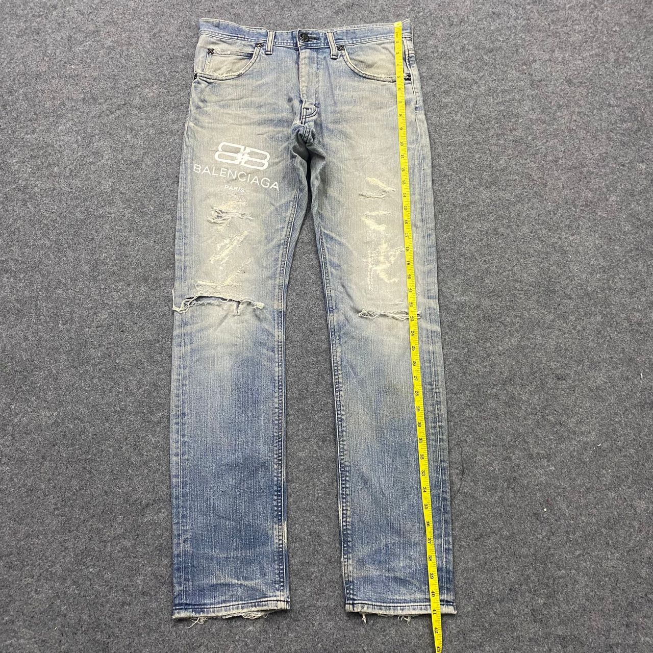 Lee 💥Vintage Lee Riders Balenciaga Distressed Denim Size US 32 / EU 48 - 3 Thumbnail