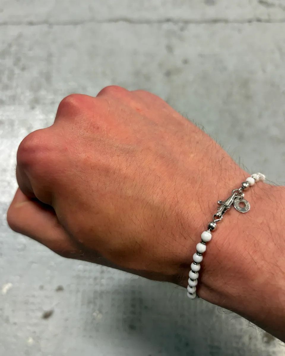 Vintage Cesare Paciotti White Pearl Silver Dagger Bracelet Size ONE SIZE - 2 Thumbnail