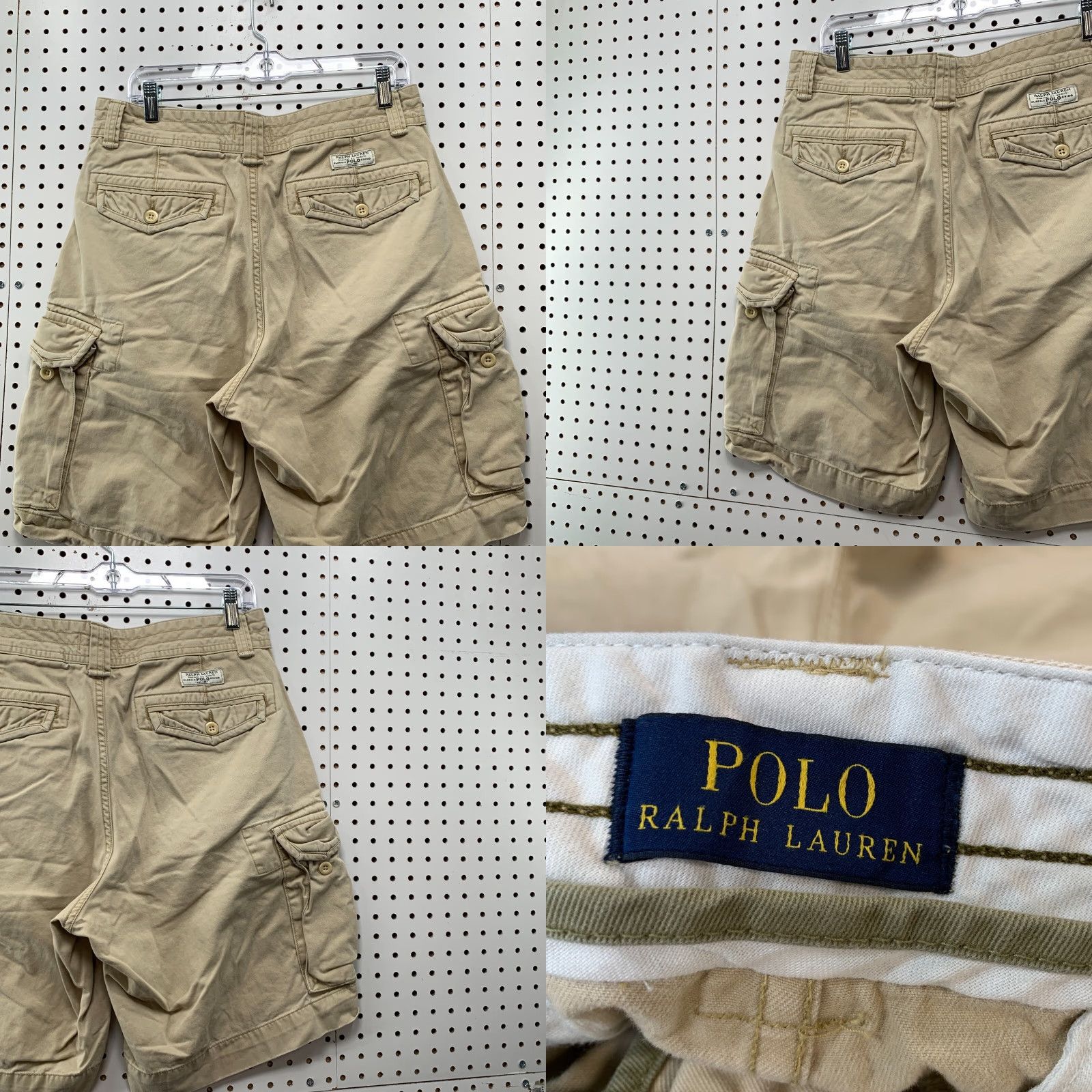 Polo Ralph Lauren Polo Ralph Lauren Cargo Shorts Mens Regular 33 Brown Canvas 10 Inseam Casuals Mens Size US XS / EU 42 / 0 - 8 Thumbnail