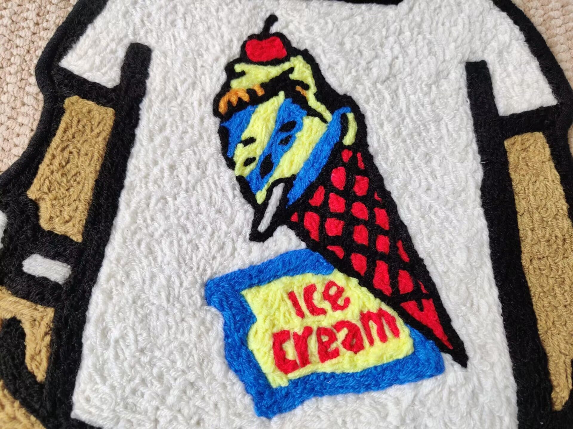 Other Pharrell Williams Ice Cream BBC Wool Thread Carpet Size ONE SIZE - 3 Thumbnail