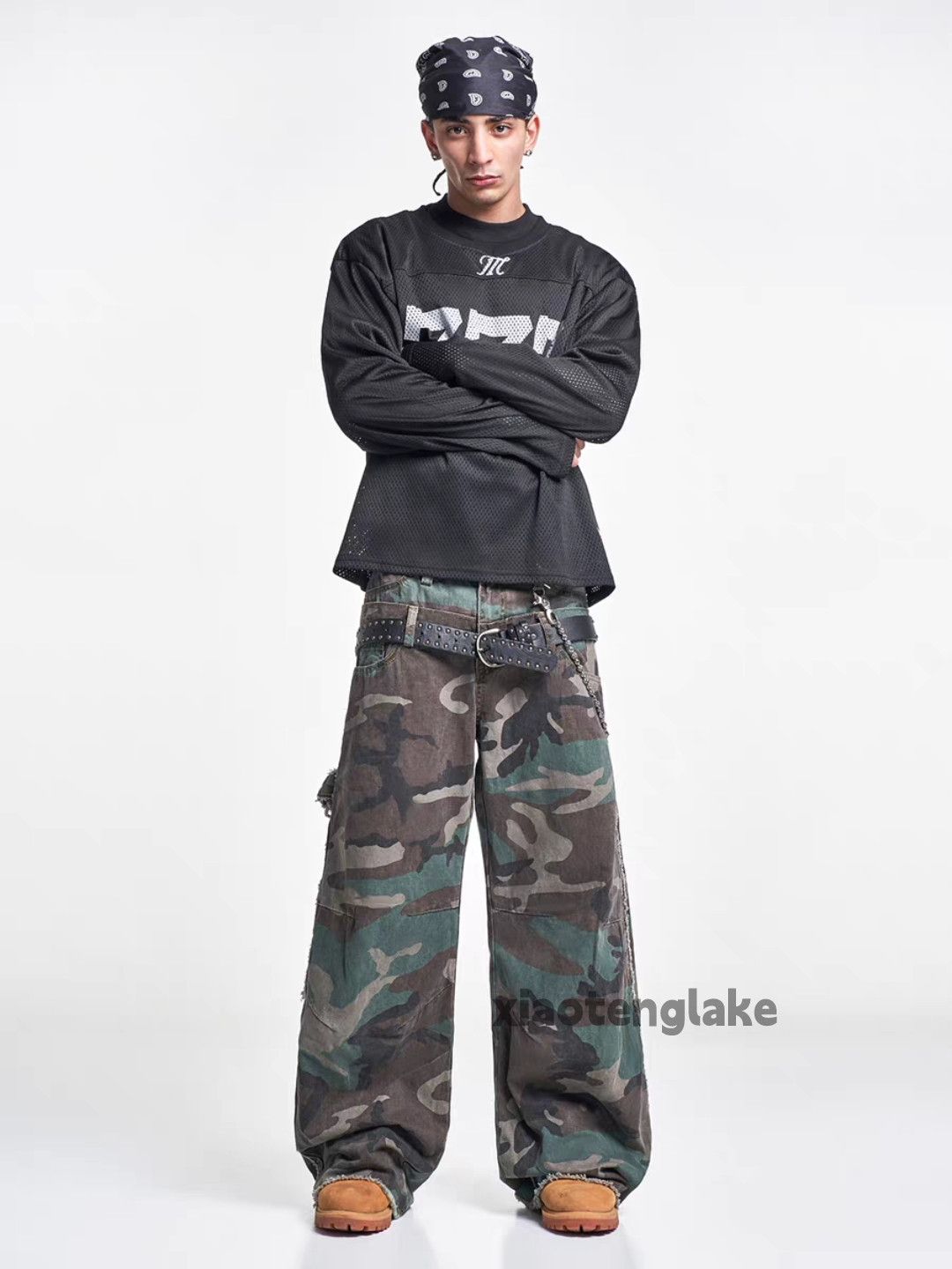 Vintage Double waist loose baggy skate hiphop cargo pants Size US 34 / EU 50 - 5 Thumbnail