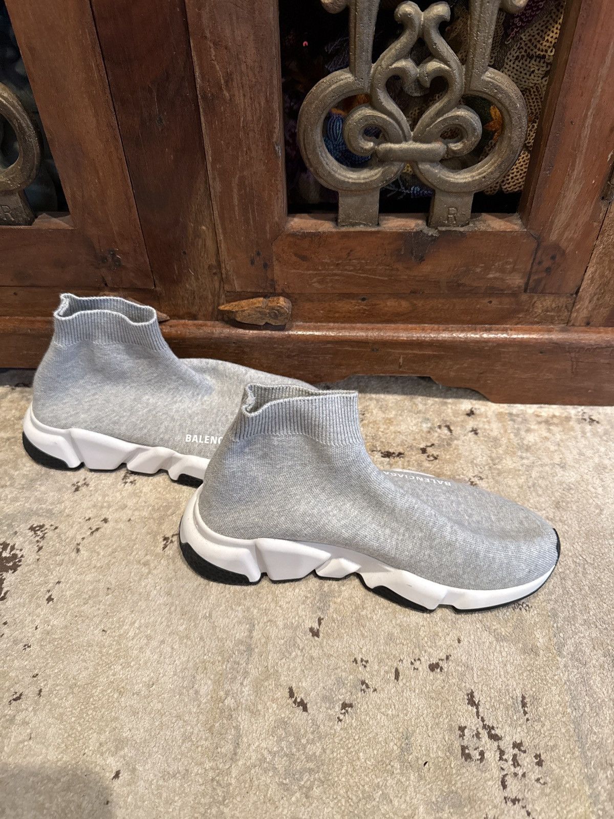 Balenciaga Gray Balenciaga slip on shies Size US 7 / IT 37 - 2 Thumbnail