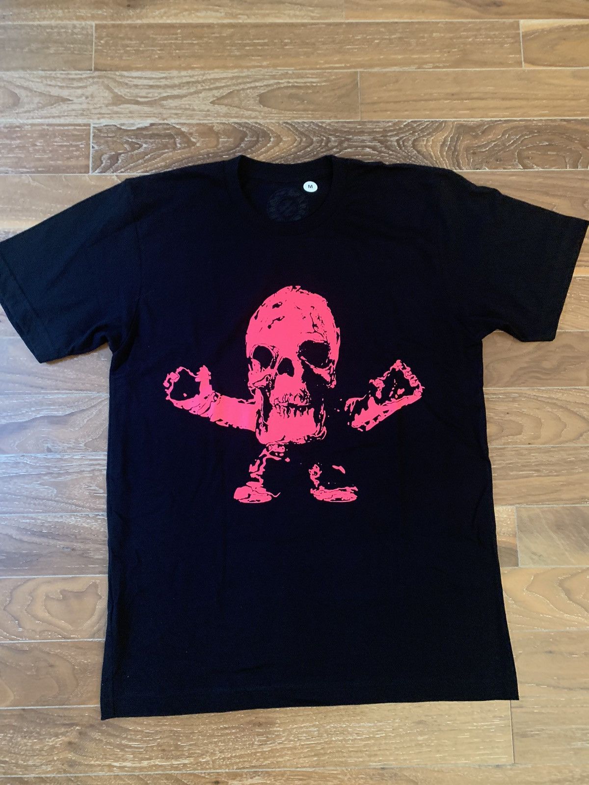 image of Chrome Hearts Foti Short Sleeves Neon Pink T-Shirt M in Black, Men's (Size Medium)