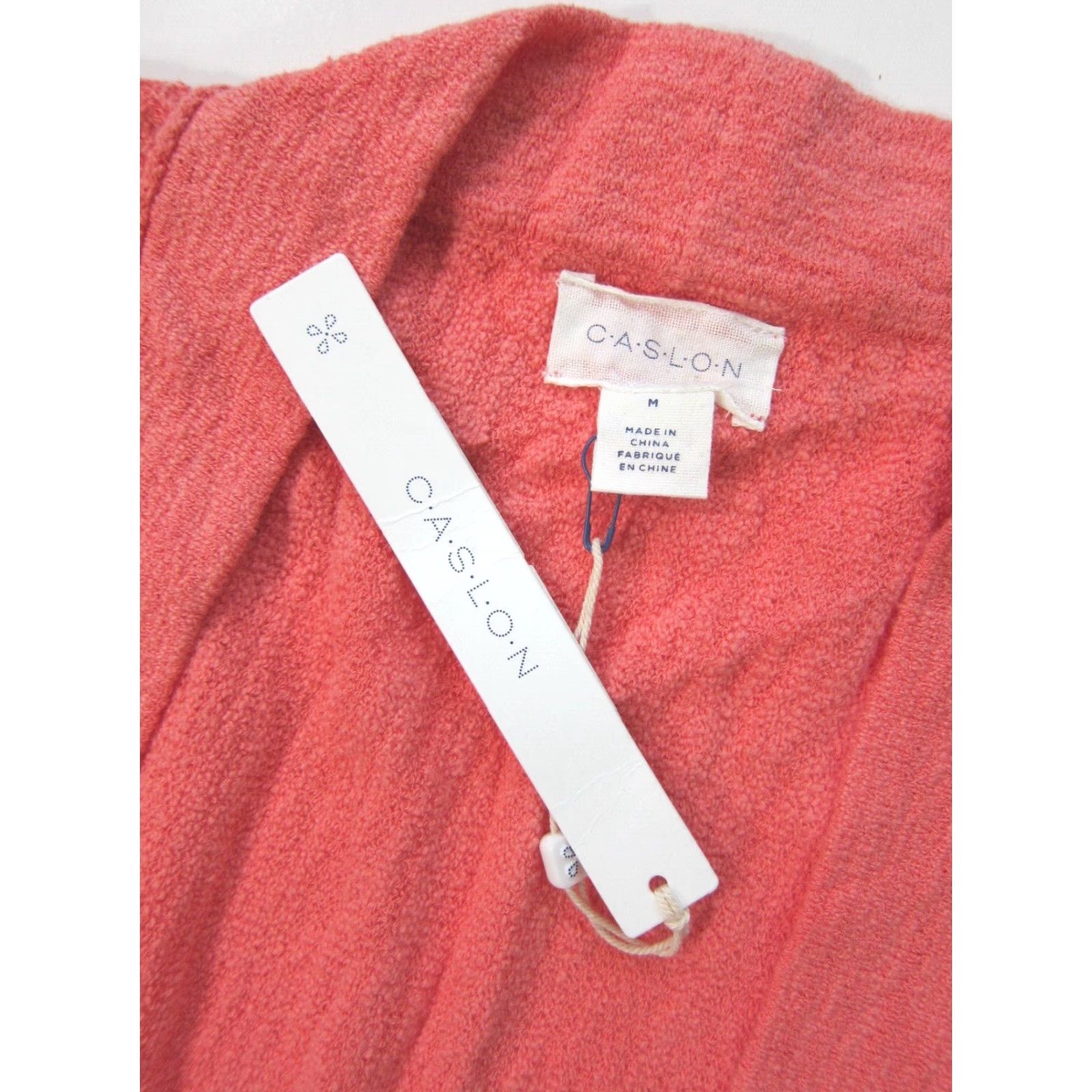 Pinko NWT Caslon Coral Pink Knit Oversized Long Pocket Cardigan Sweater Women Medium Size M / US 6-8 / IT 42-44 - 3 Thumbnail