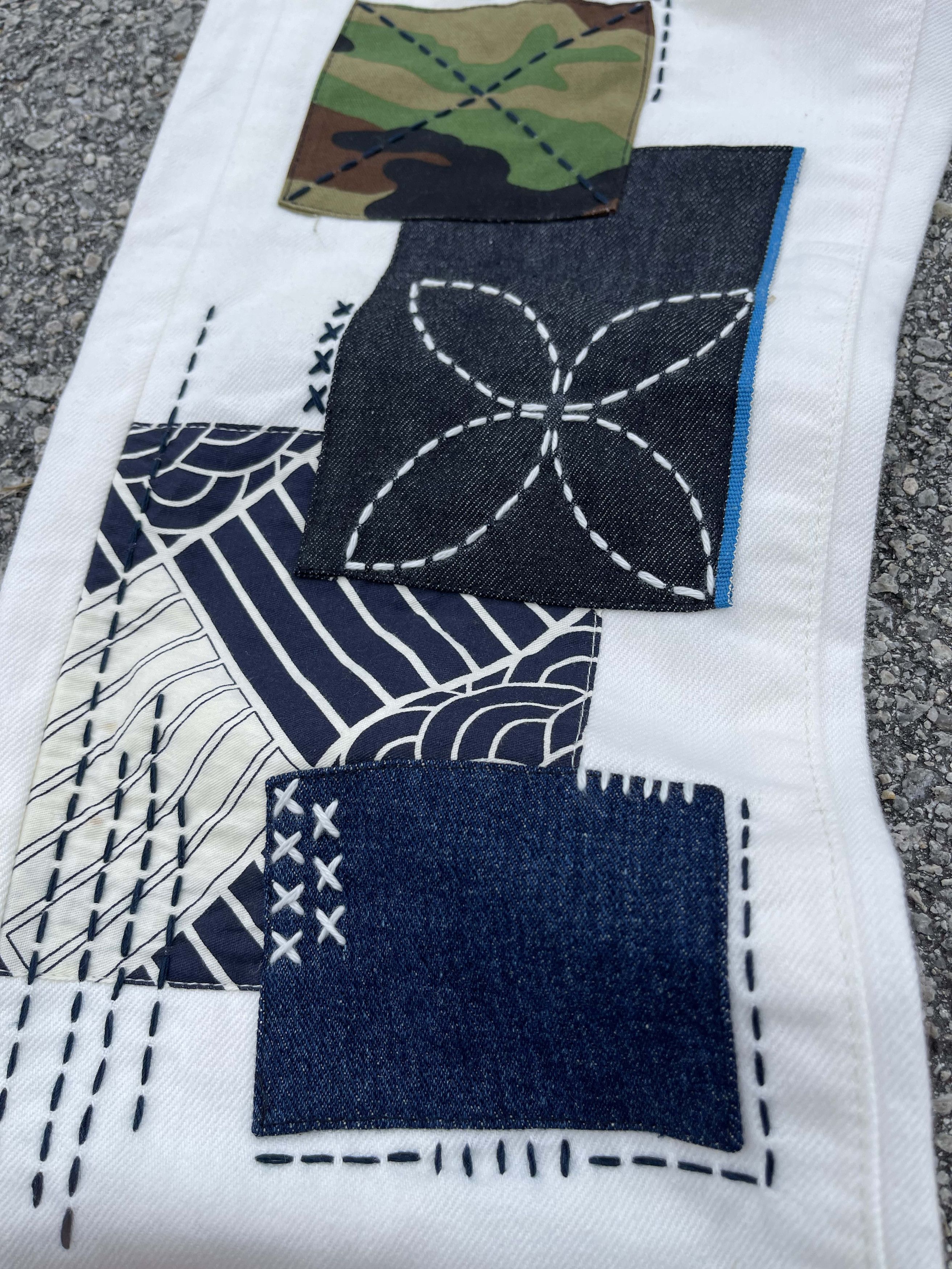 Beauty Beast × Denim & Supply Ralph Lauren × RRL Ralph Lauren Denim Supply by Ralph Lauren Sashiko Boro Patchwork Size US 31 - 8 Thumbnail