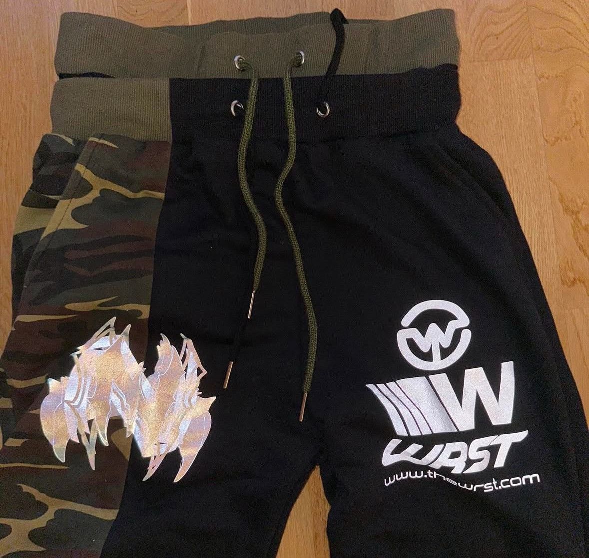 Japanese Brand × Vintage Black camo Nightclub double waisted 3m sweats Size US 32 / EU 48 - 3 Thumbnail
