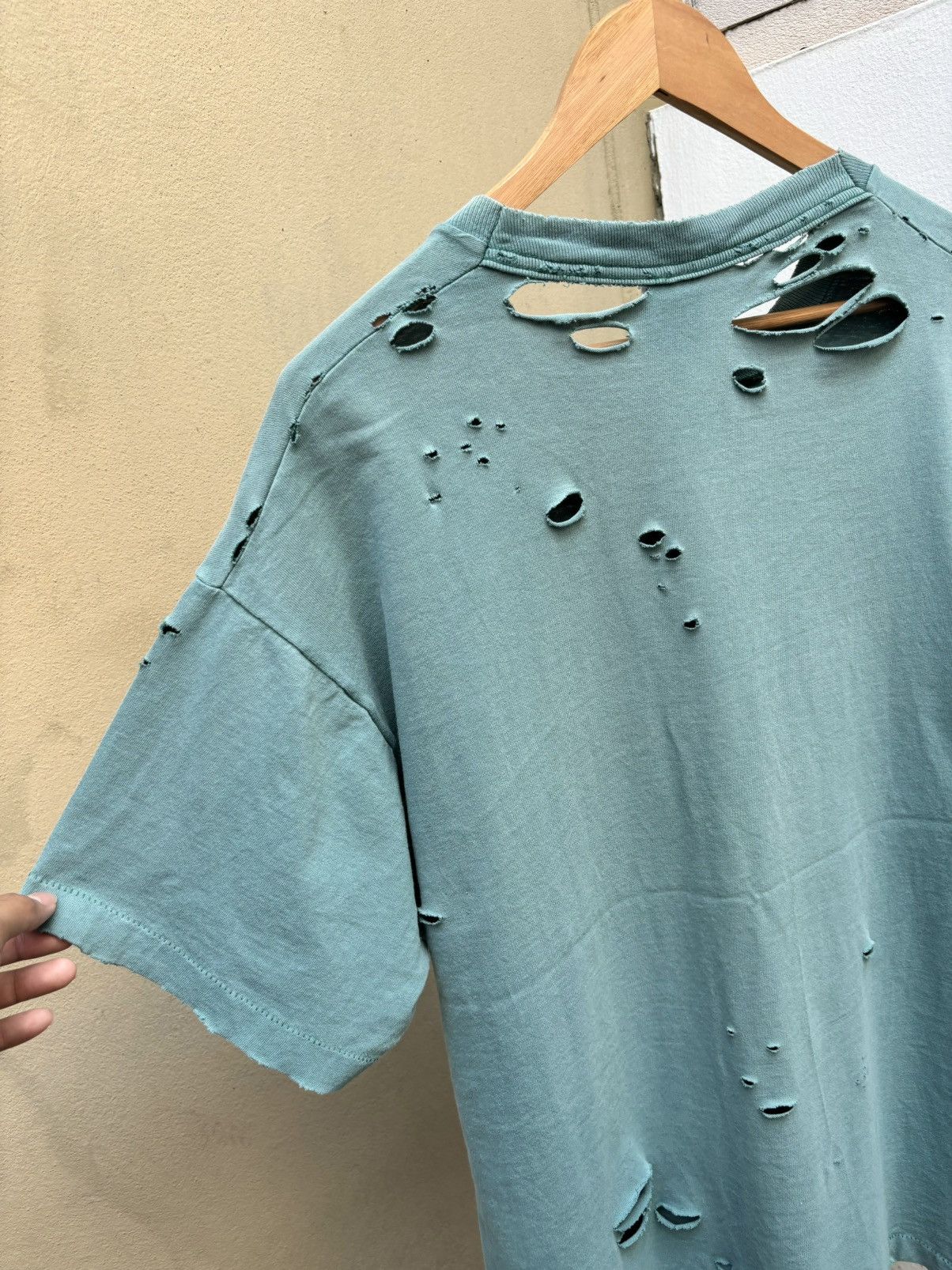 Vintage Thrashed Faded Blank ERD Grunge T Shirt Distressed Size US XL / EU 56 / 4 - 7 Thumbnail