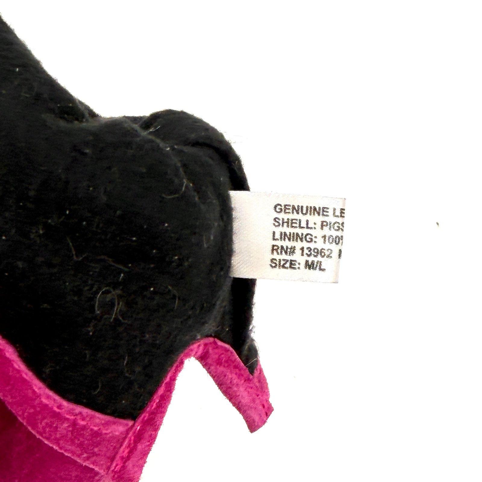 Vintage Vintage Y2K Magenta Pink Genuine Leather Suede Lined Gloves Size ONE SIZE - 5 Thumbnail
