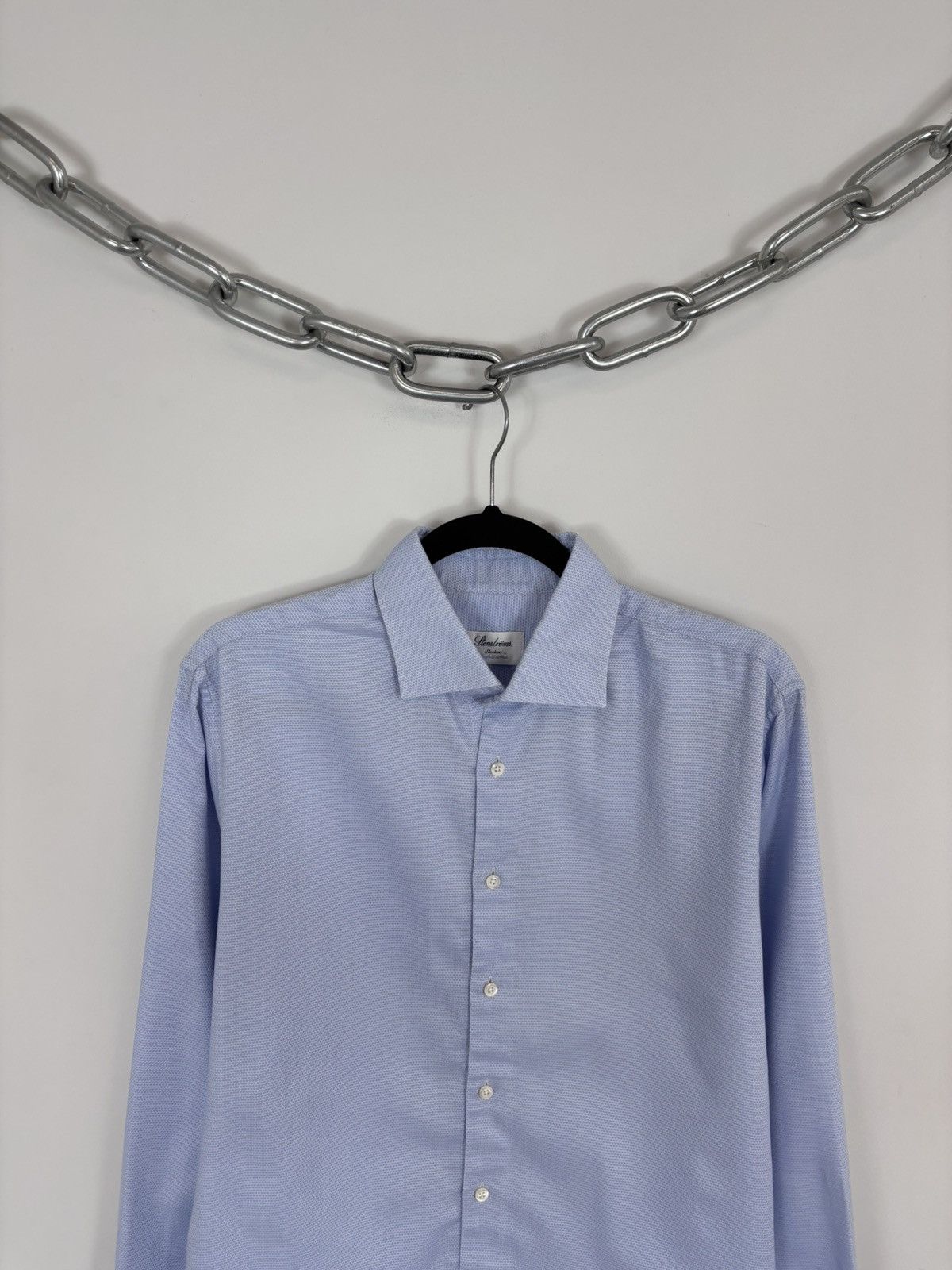 Strenstroms Stenstroms Men’s Slimline Twofold Stretch Button Up Shirt Size US L / EU 52-54 / 3 - 2 Thumbnail