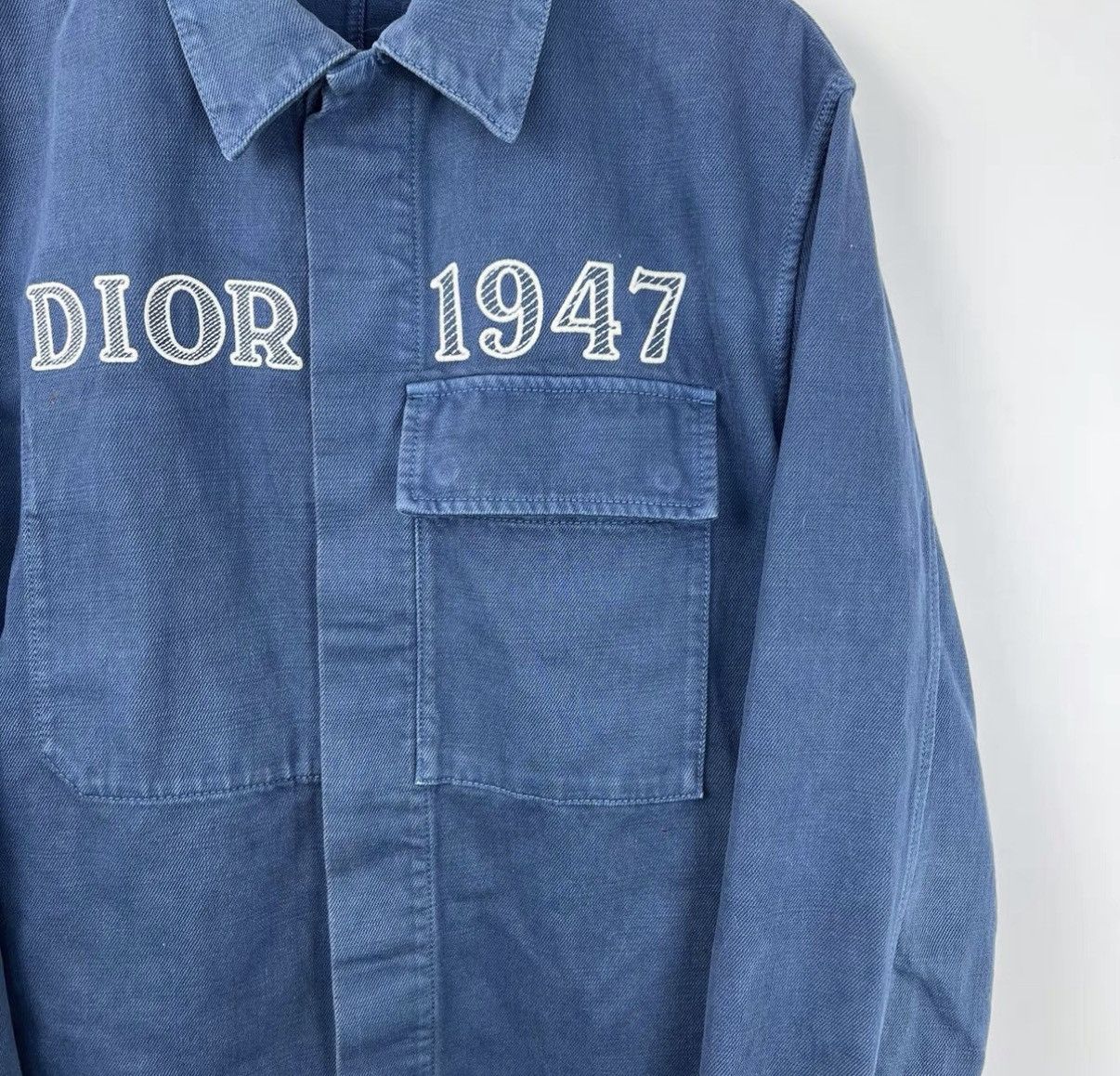 Dior Dior 1947 Embroidered Logo Denim Jacket K12 Size US S / EU 44-46 / 1 - 3 Thumbnail