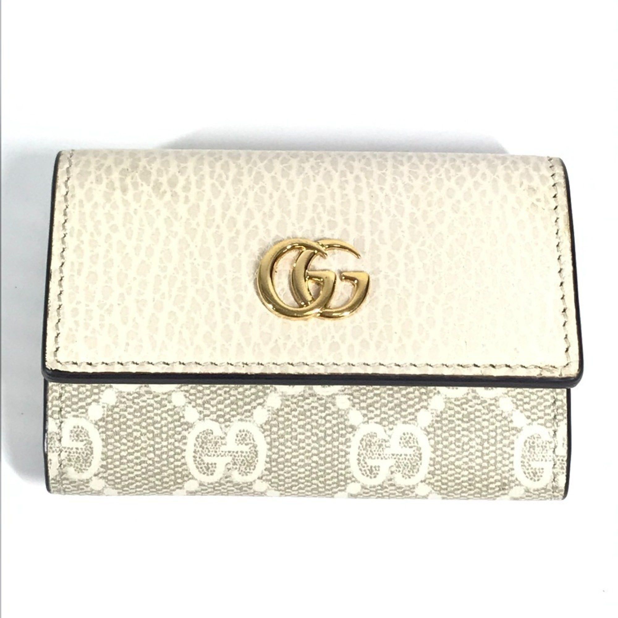 Gucci GUCCI 456118 Logo GG 6-Key Case, PVC/Leather, Unisex, Beige Size ONE SIZE - 1 Thumbnail