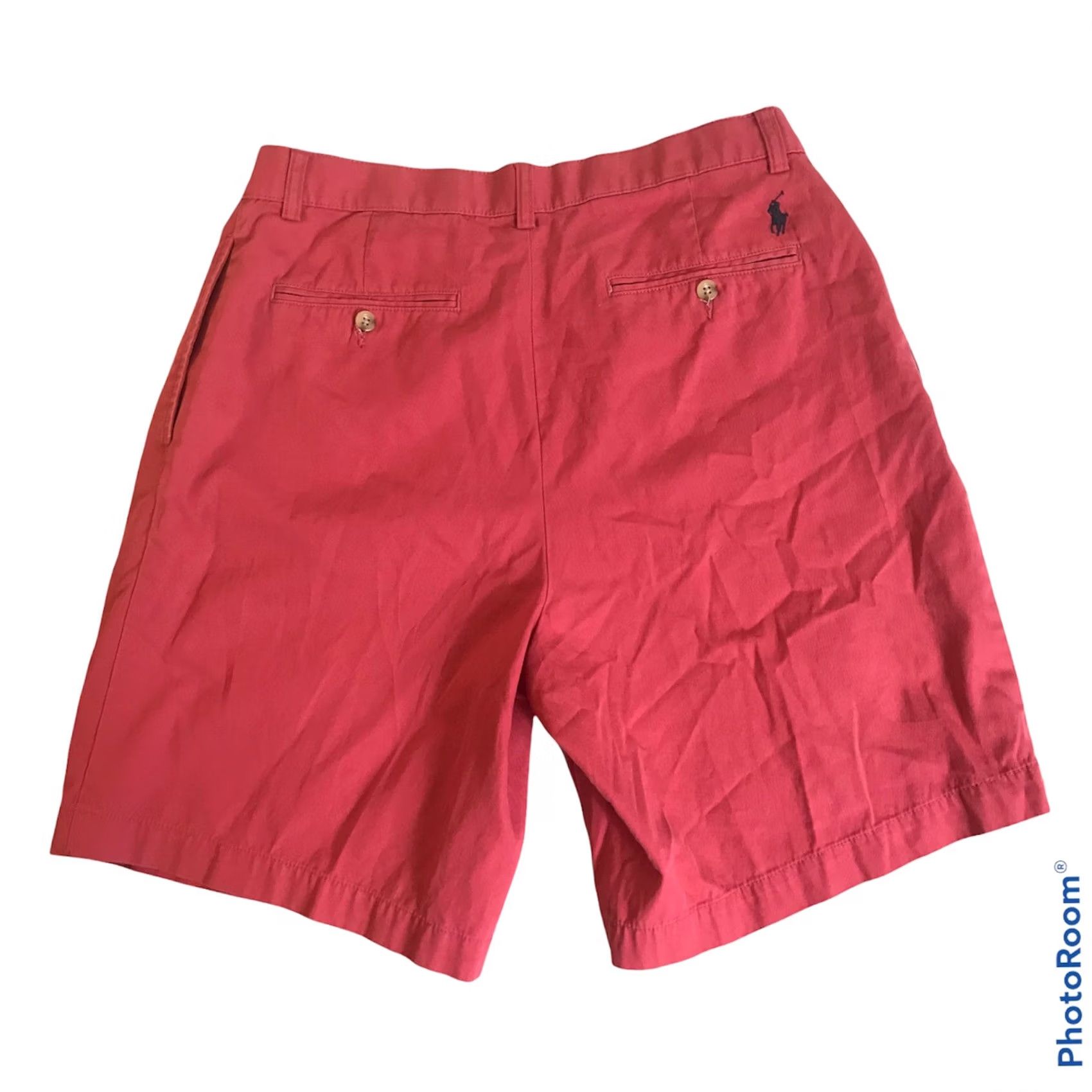 Polo Ralph Lauren Polo Ralph Lauren Mens 33 Tyler Pleated Soft Red Walking 100% Cotton Shorts Designer Preppy 90s Casual Size US XS / EU 42 / 0 - 6 Thumbnail