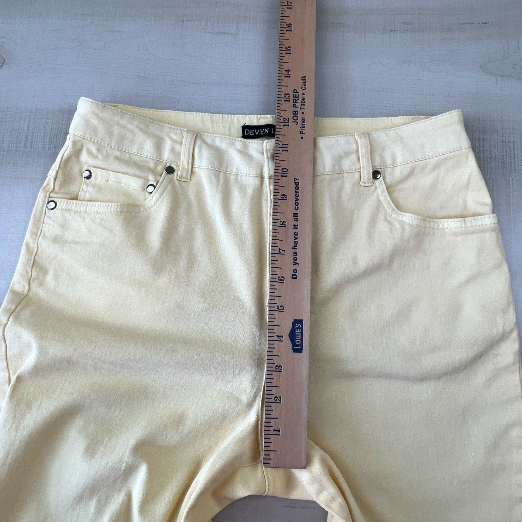 Vintage Devyn Lily Womens High Rise Yellow Capri Jeans 4 Ladies Size 27" / US 4 / IT 40 - 6 Thumbnail