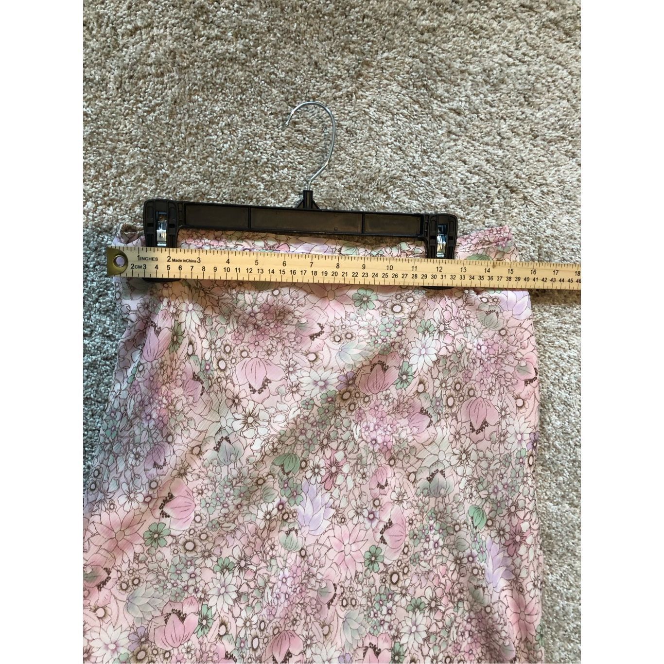 Other Jaclyn Smith Women’s Pink and Teal Floral Pattern Design Ruf Size 30" / US 8 / IT 44 - 6 Thumbnail