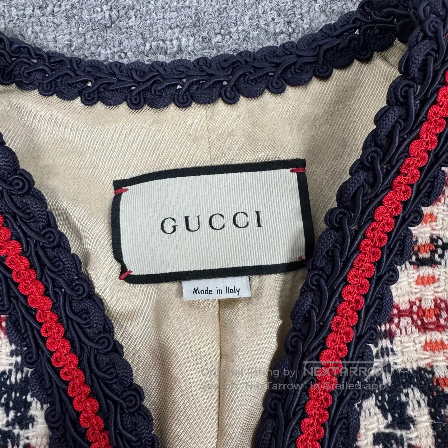 Gucci Guicci Coarse woolen woolen fabric weaving Checkered jacke Size S / US 4 / IT 40 - 5 Thumbnail