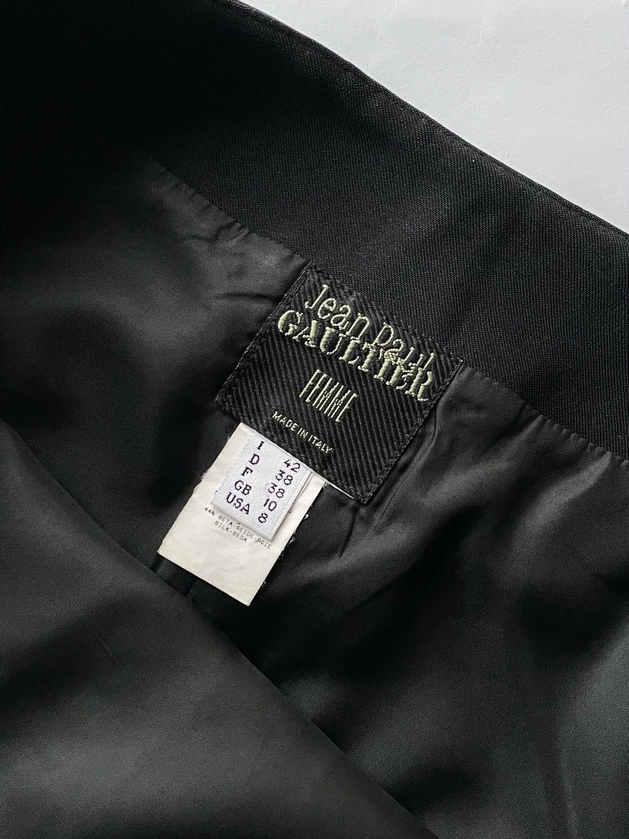 Jean Paul Gaultier Jean Paul Gaultier Black Midi Skirt IT42 M – Wool Silk Italy Size 28" / US 6 / IT 42 - 5 Thumbnail