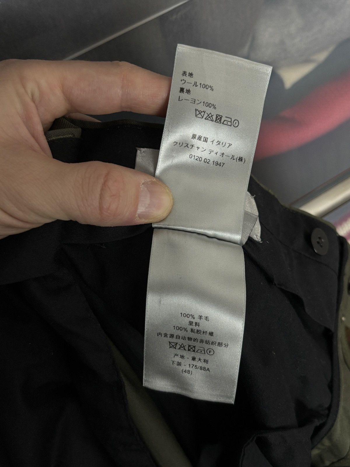Dior Dior Olive Tailored Wool Pressed Crease Chino Pants Trousers Size US 32 / EU 48 - 10 Thumbnail