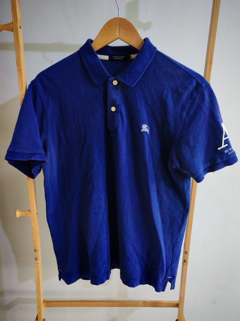 Burberry Burberry Black Label Blue Polo Shirt Logo Size 3 Size US M / EU 48-50 / 2 - 1 Thumbnail