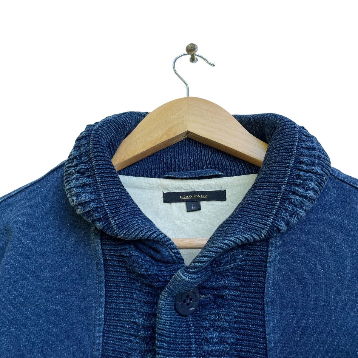 45rpm × Blue Blue Japan × Toyo Enterprises 💥 Ciopanic Indigo Shawl Collar Marine Inspired Kapital Size US M / EU 48-50 / 2 - 6 Thumbnail