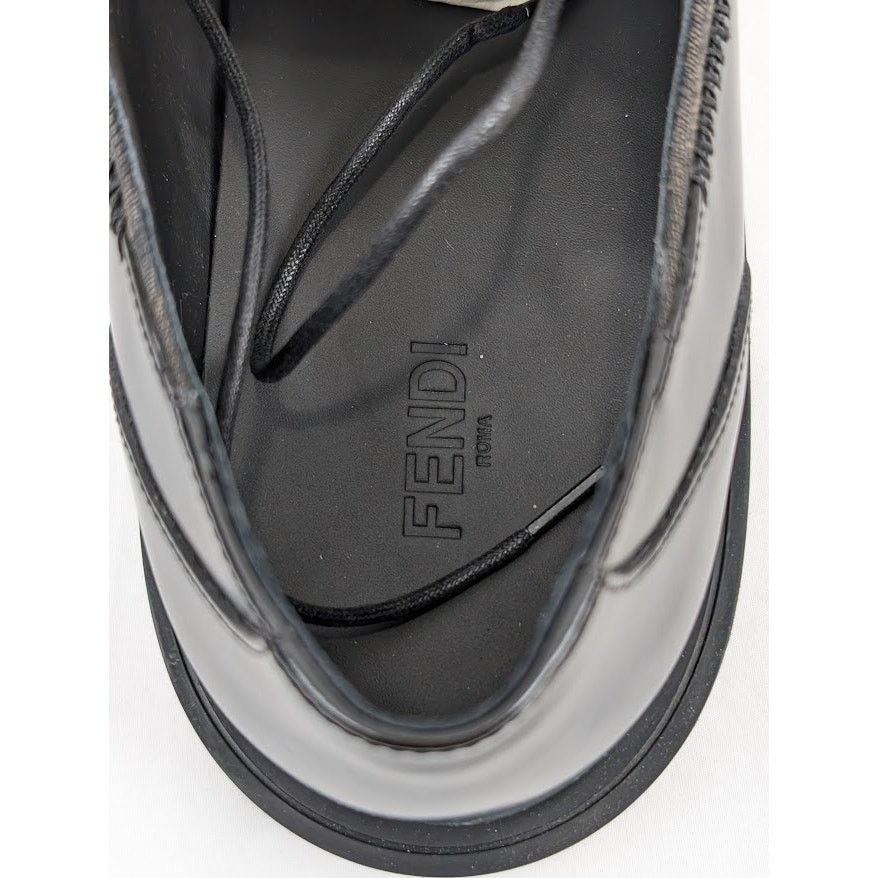 Fendi o1rshd1 Lace Up Fabric Calf Leather Boots Shoe Tabacco/Black Size US 12 / EU 45 - 18 Thumbnail