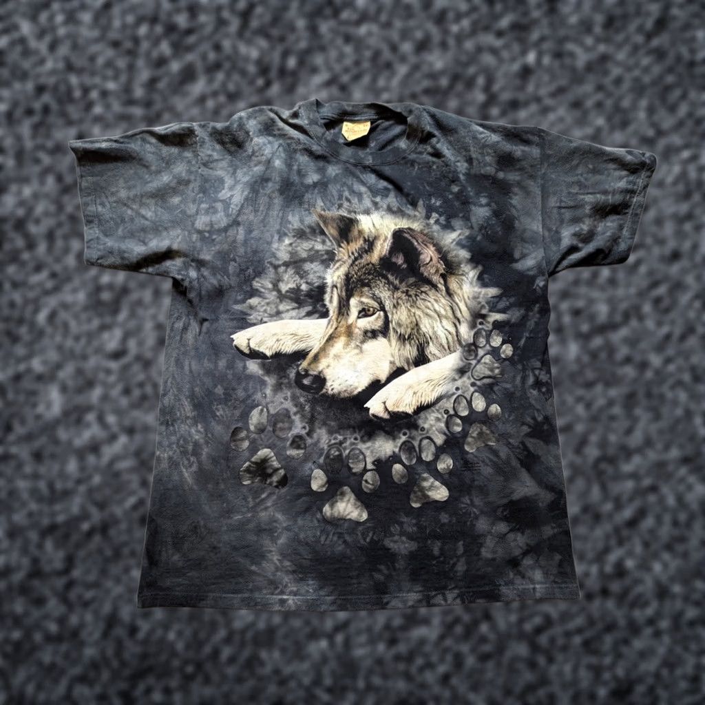 The Mountain The Mountain Wolf Tie Dye Shirt Mens XXL Gray Size US XXL / EU 58 / 5 - 1 Thumbnail