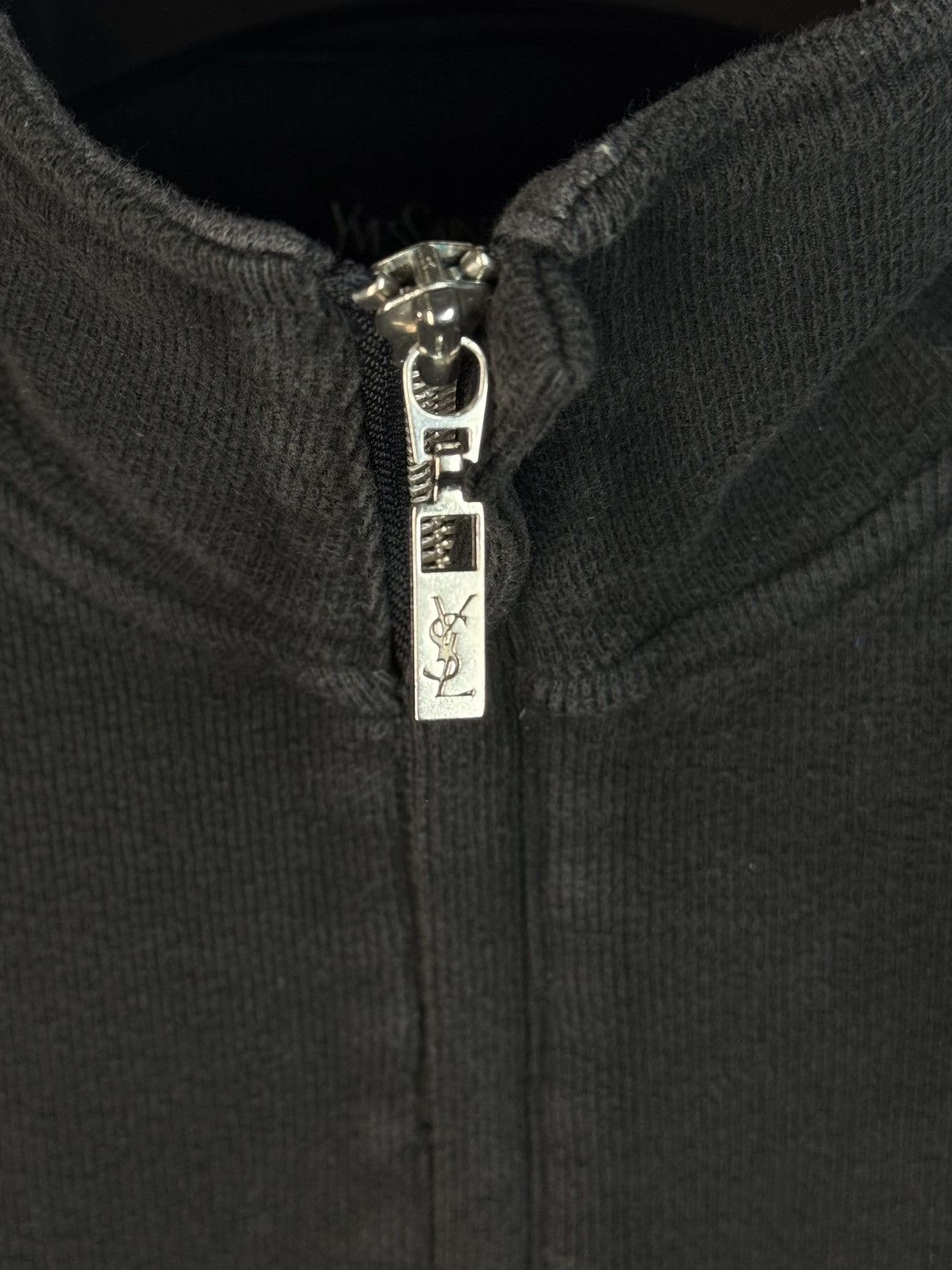 Yves Saint Laurent 90s YSL Sweatshirt 1/4 Quarter Zip Sweater Old Money Vintage Size US L / EU 52-54 / 3 - 3 Thumbnail