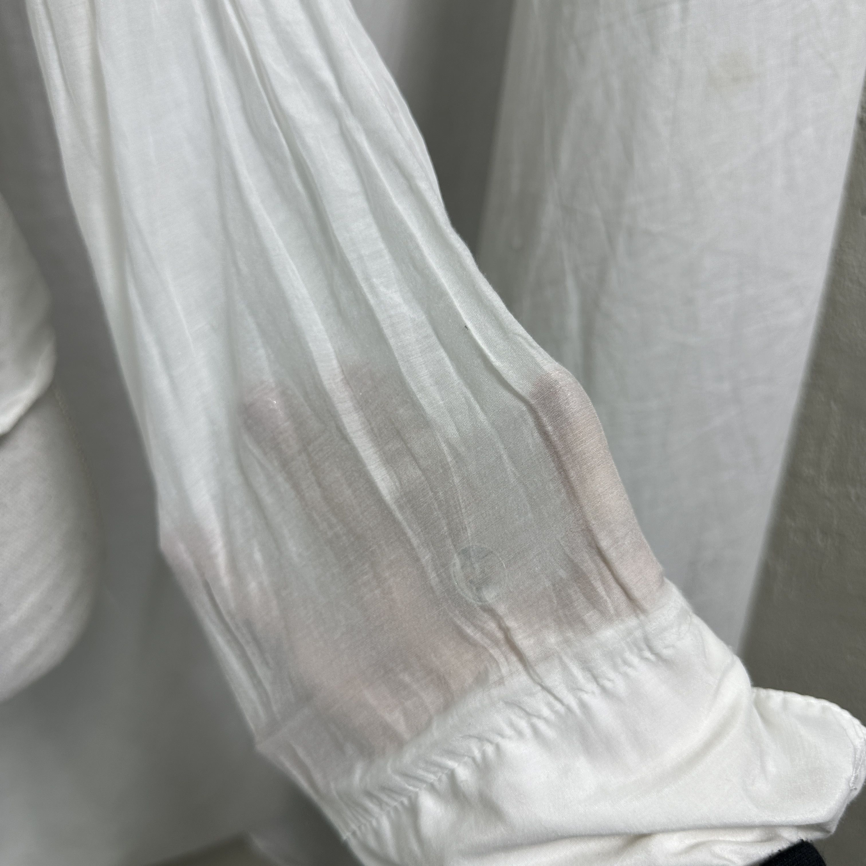 Vintage Vintage Avant Garde Silk Ruffled White Shirt Y2K Size S / US 4 / IT 40 - 3 Thumbnail