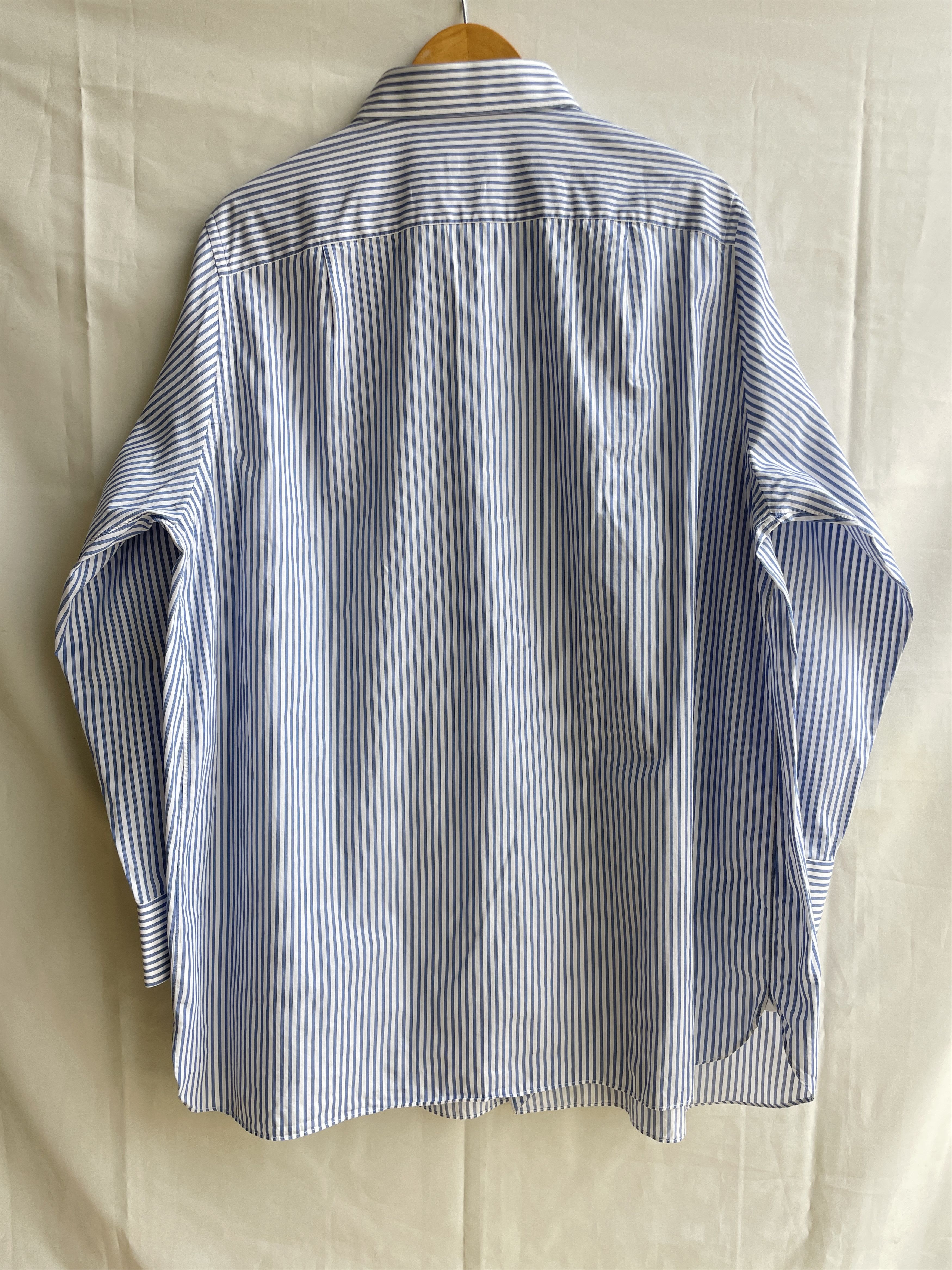 Ermenegildo Zegna Ermenegildo Zegna Made to Measure Striped Blue Dress Shirt Size 50R - 2 Thumbnail