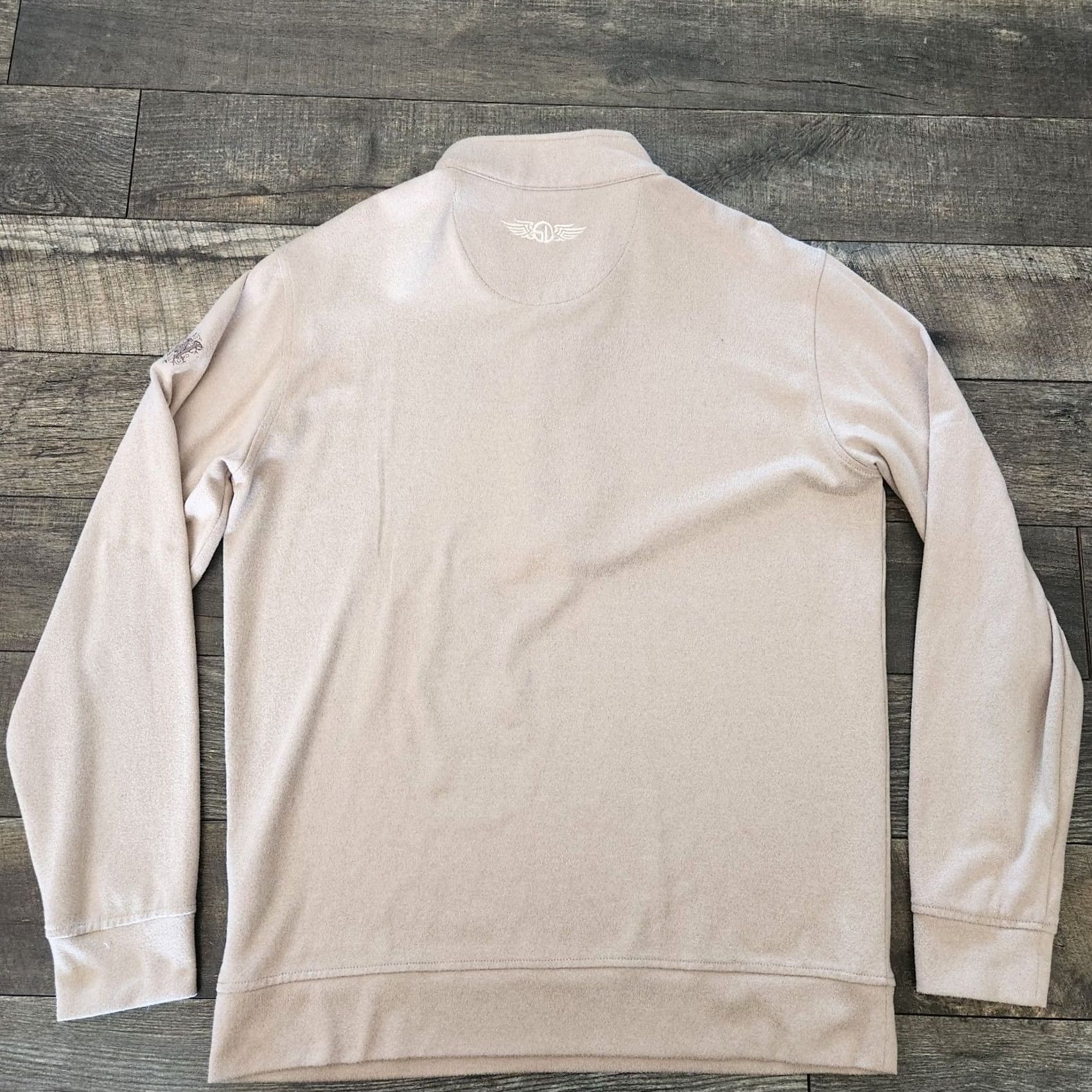 Vintage Straight Down Golf Pullover Sweatshirt Mens Large Tan 1/4 Zip Embroidered Size US L / EU 52-54 / 3 - 7 Thumbnail