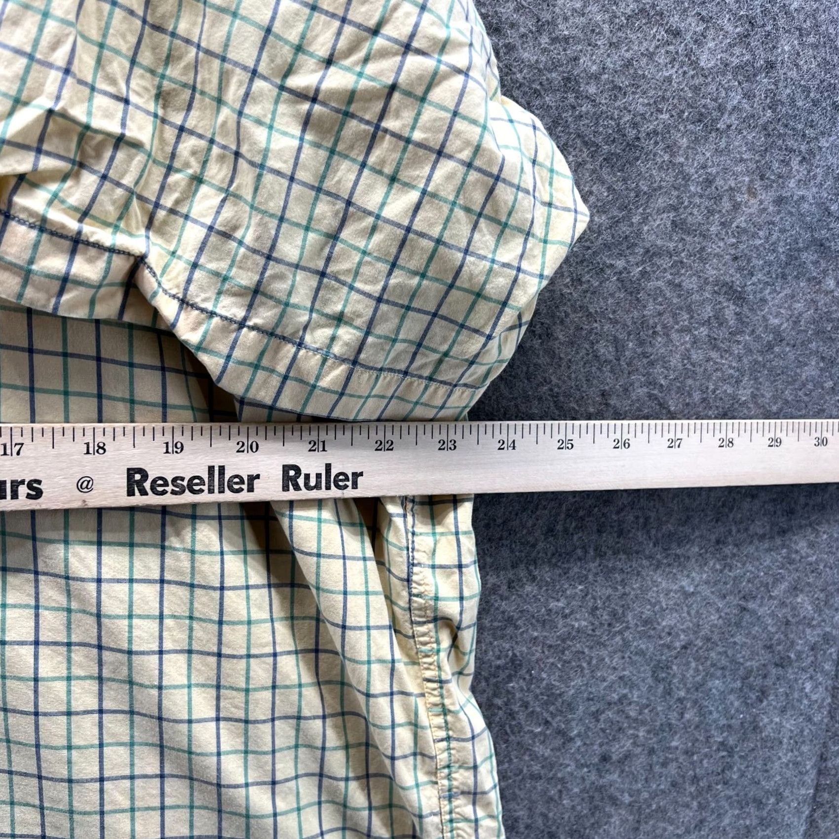 Brooks Brothers Brooks Brothers Sport Shirt Men XL Yellow Plaid Button-Down Cotton Windowpane Size US XL / EU 56 / 4 - 3 Thumbnail