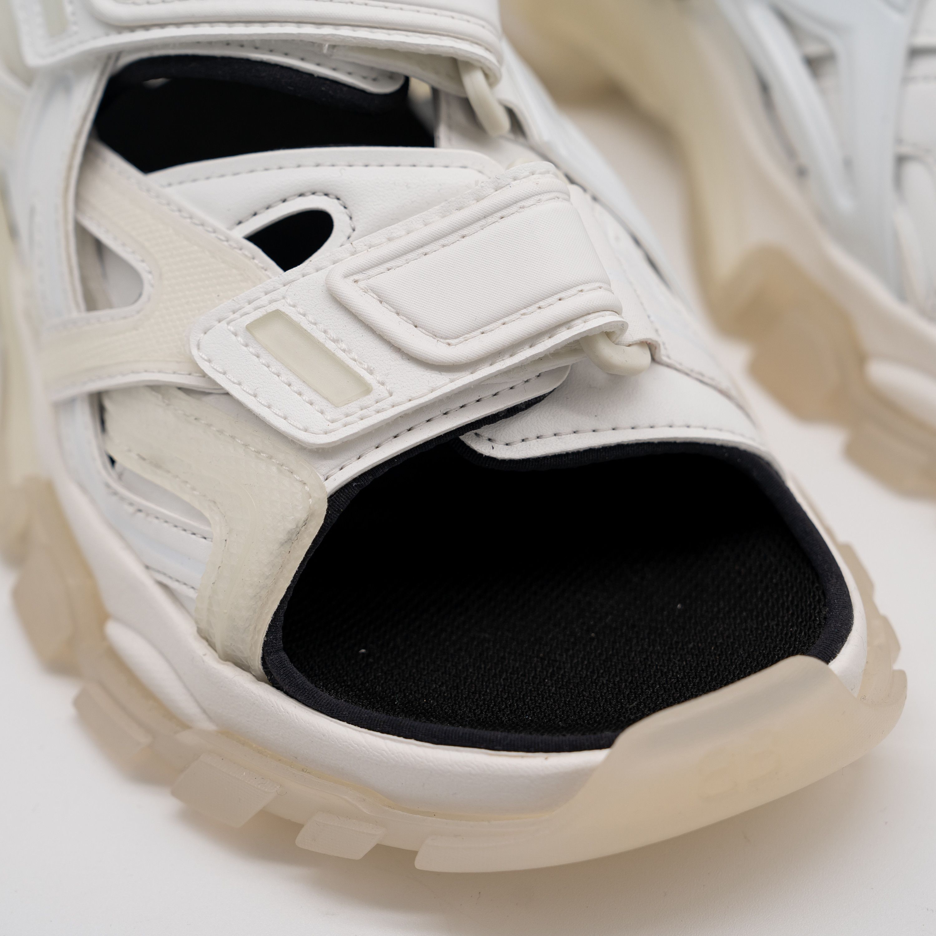 Balenciaga 42 - Balenciaga Track Sandals White Black Clear Soles Straps Size US 9 / EU 42 - 7 Thumbnail