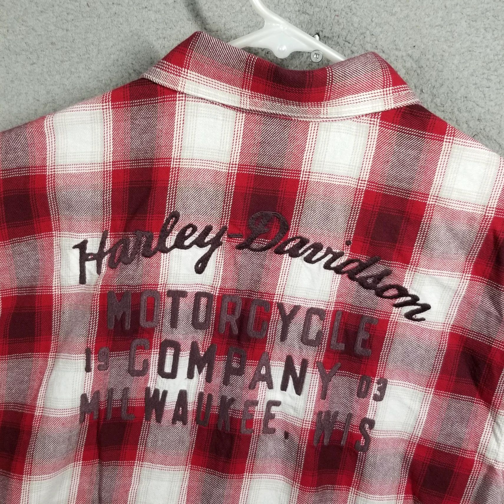 Harley Davidson Harley-Davidson Shirt Mens M Red Plaid Short Sleeve Button Up Milwuakee Size US M / EU 48-50 / 2 - 2 Thumbnail