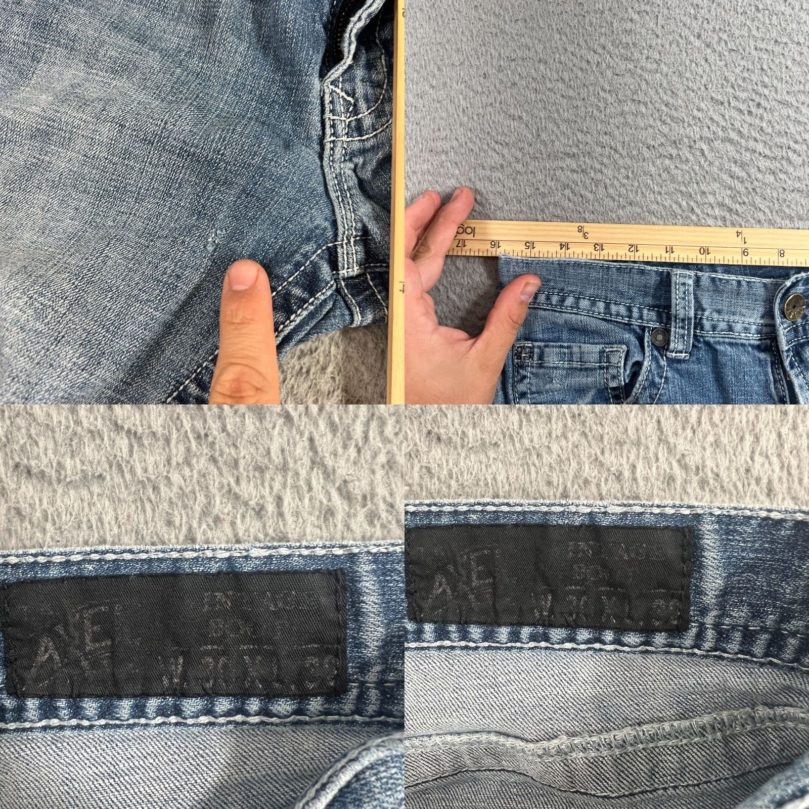 Denime VINTAGE Axel Jeans Mens 31x29 Bootcut Light Wash Denim Western Casual Trousers Size US 31 - 8 Thumbnail