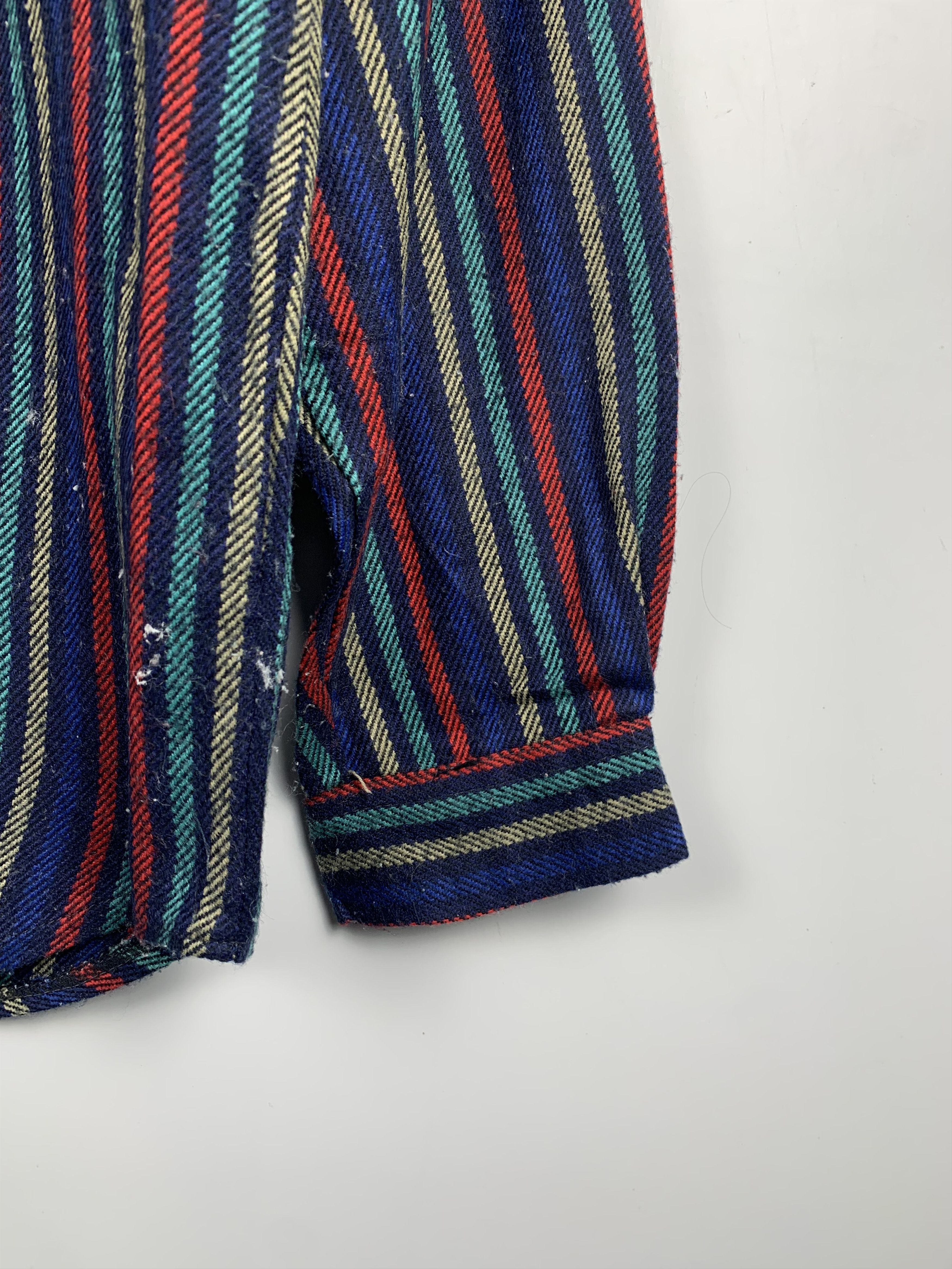 Vintage Vintage Multicolour Striped Double Pocket Shirt J1177 Size US L / EU 52-54 / 3 - 8 Thumbnail