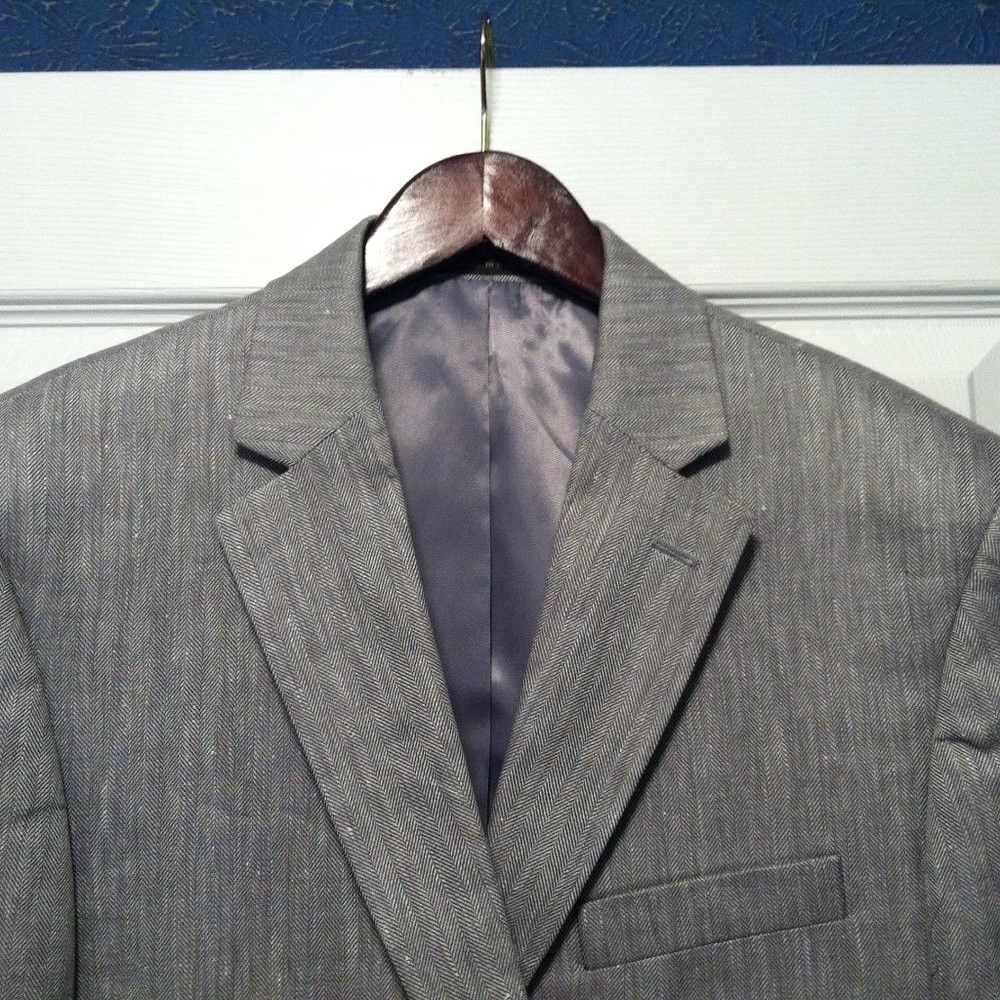 Tasso Elba TASSO ELBA MENS NEW 62%LINEN38%VISCOSE SPORT COAT BLAZER 42L Size 42L - 1 Thumbnail