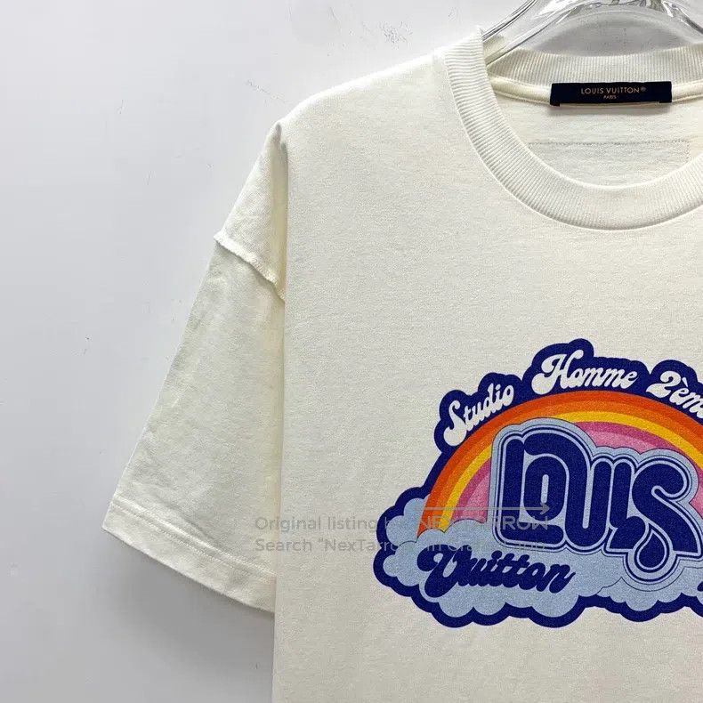 Louis Vuitton Louis Vuitton 23 white rainbow monogrammed cotton crew nec Size US S / EU 44-46 / 1 - 3 Thumbnail