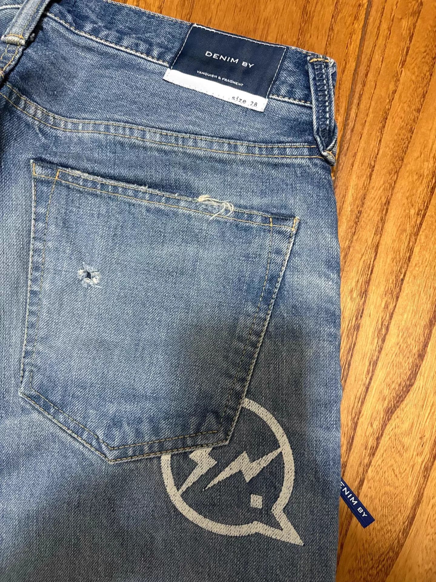 Fragment Design FRAGMENT x VANQUISH 9 - cut Lightning Distressed W28 Size US 28 / EU 44 - 7 Thumbnail