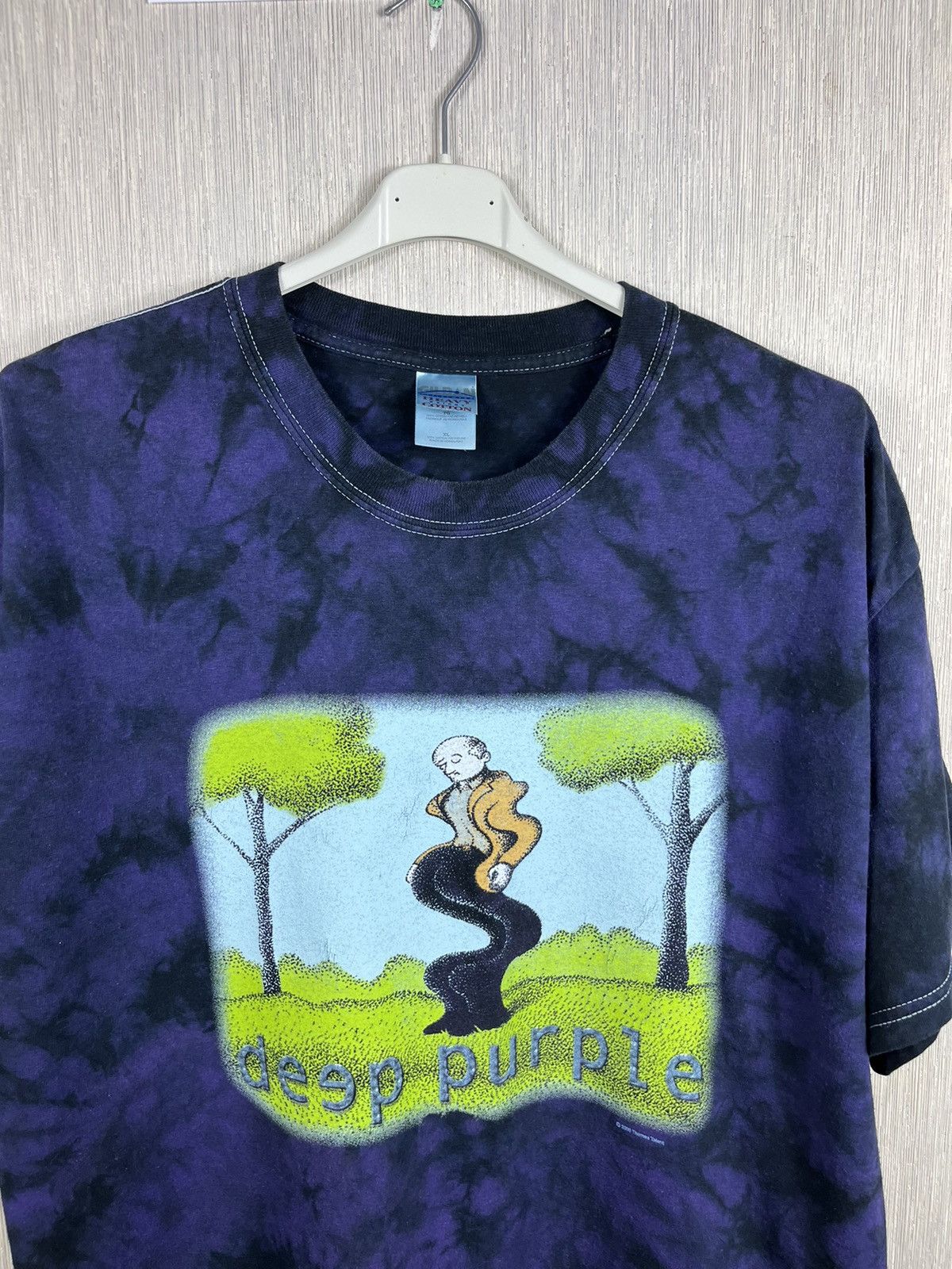 Band Tees × Vintage Vintage Deep Purple tie dye sleeping man artist wave trees Size US XL / EU 56 / 4 - 4 Thumbnail