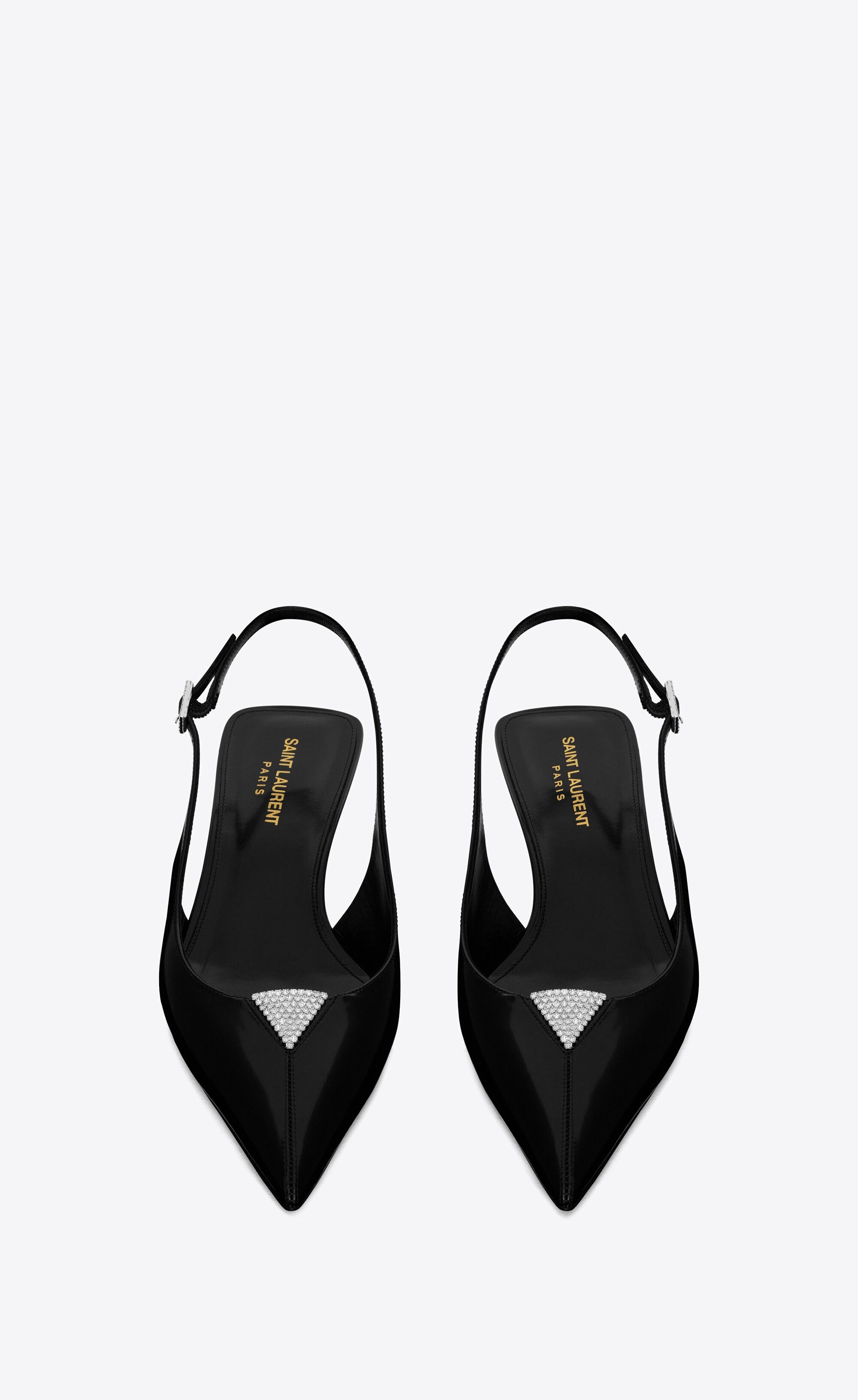 Saint Laurent Paris oc11z1225 755341 Cherish Slingback Pumps in Black Size US 9 / IT 39 - 3 Thumbnail
