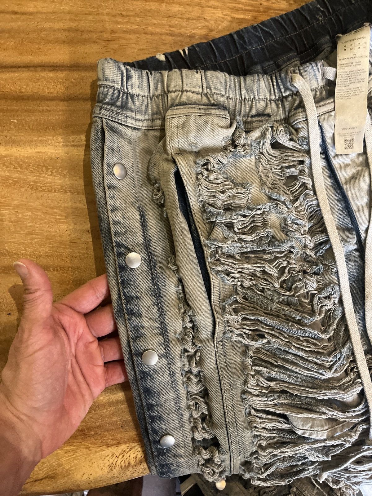 Rick Owens × Rick Owens Drkshdw Rick Owens DRKSHDW ‘Slashed’ Distressed Mineral Pusher Pants Size US 32 / EU 48 - 6 Thumbnail