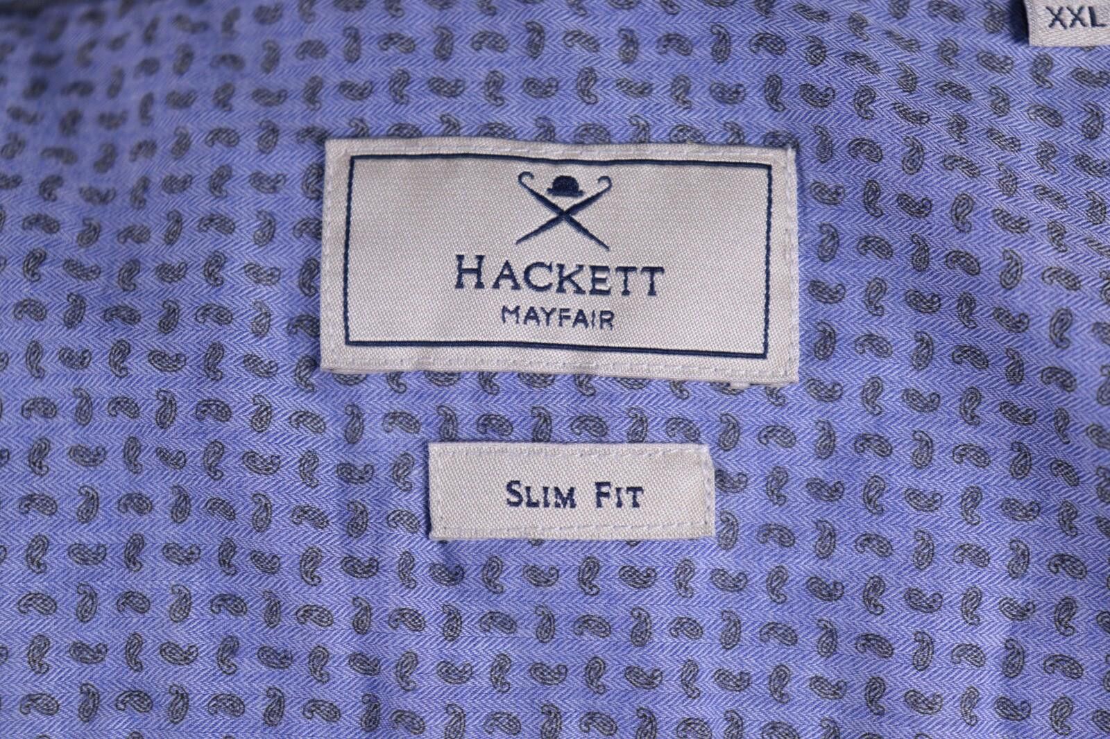 Hackett Hackett Mayfair Slim Fit Mini Paisley Shirt Size XXL Size US XXL / EU 58 / 5 - 10 Thumbnail